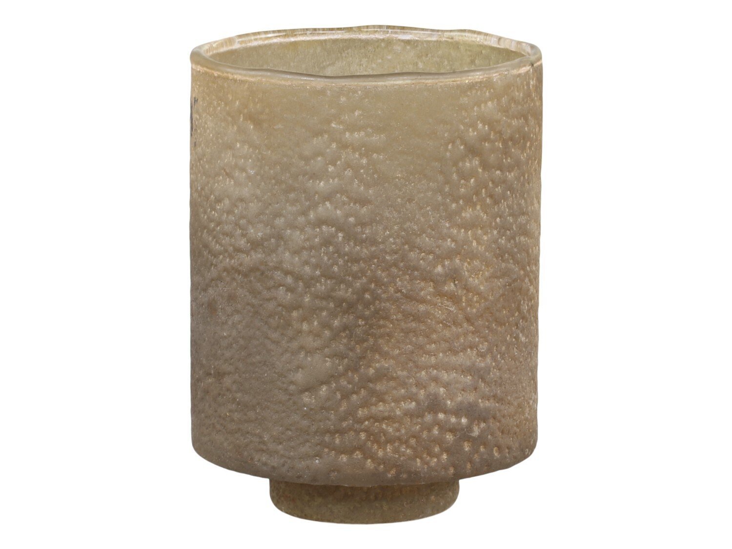 Glas Teelichthalter, antik latte H11/Ø9 cm