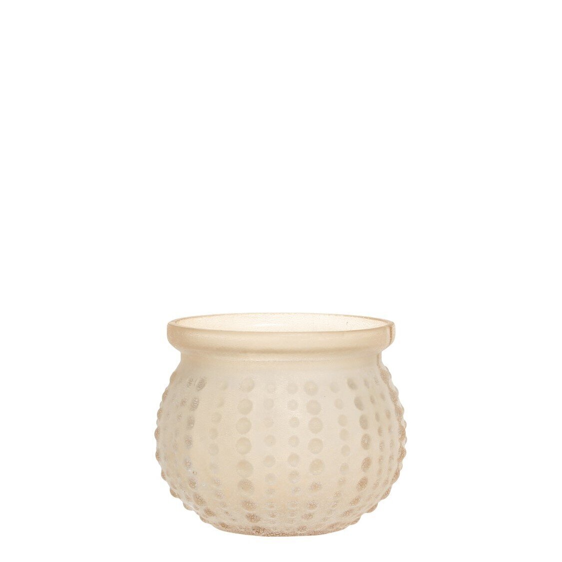 Glas Teelichthalter mit Muster, antique rosa 