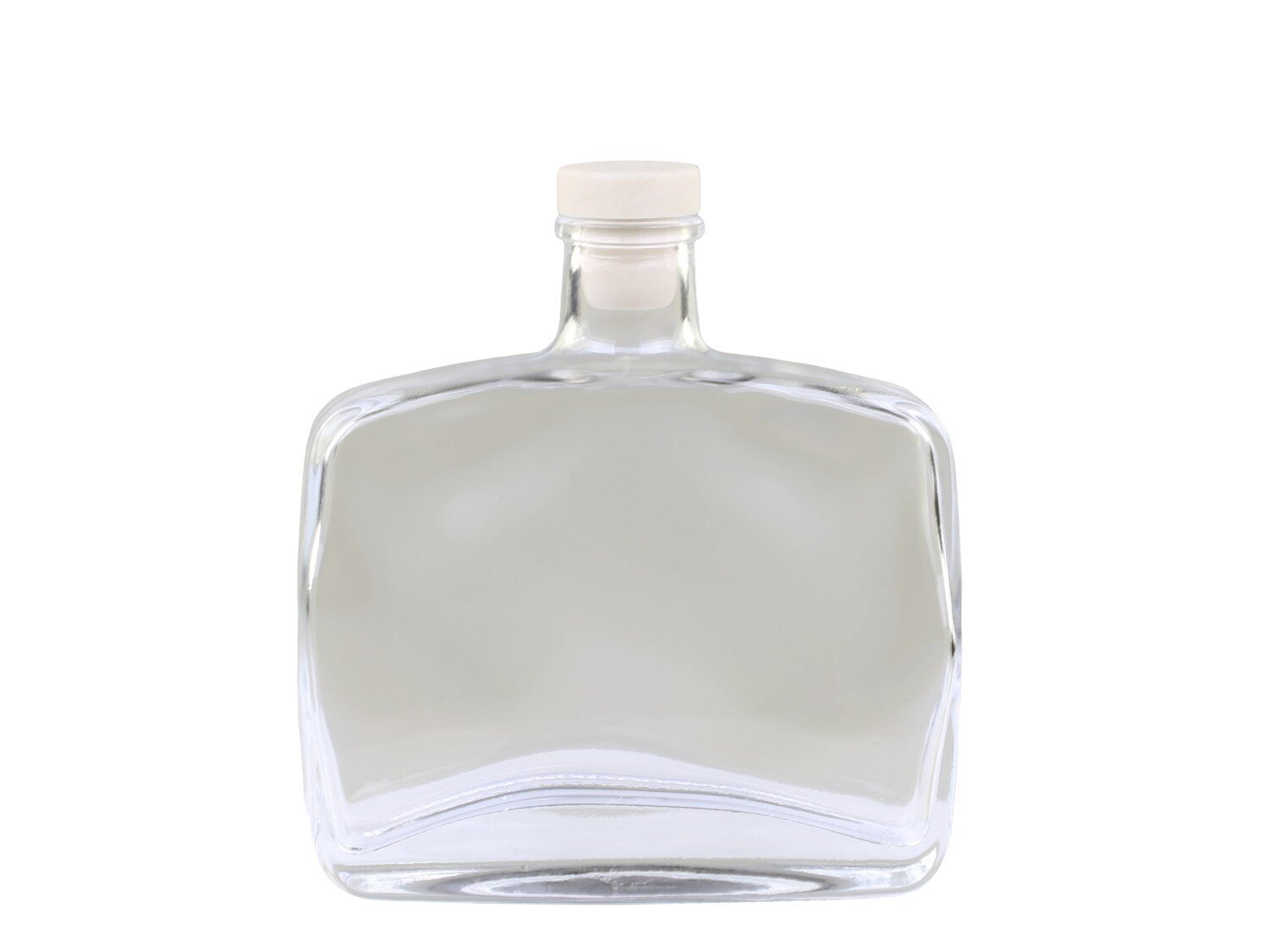 Glasflasche mit Deckel, durchsichtig / klar H18 x L17 x B5 cm