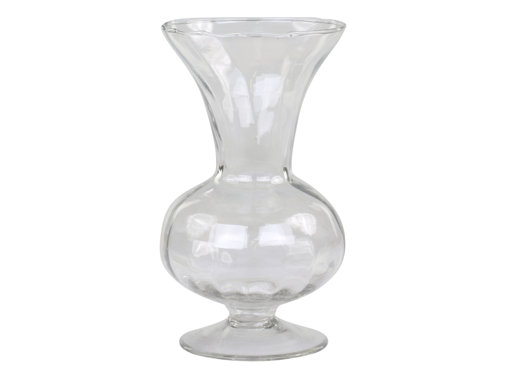 Glasvase auf Fuß, klar Ø10 x H18 cm