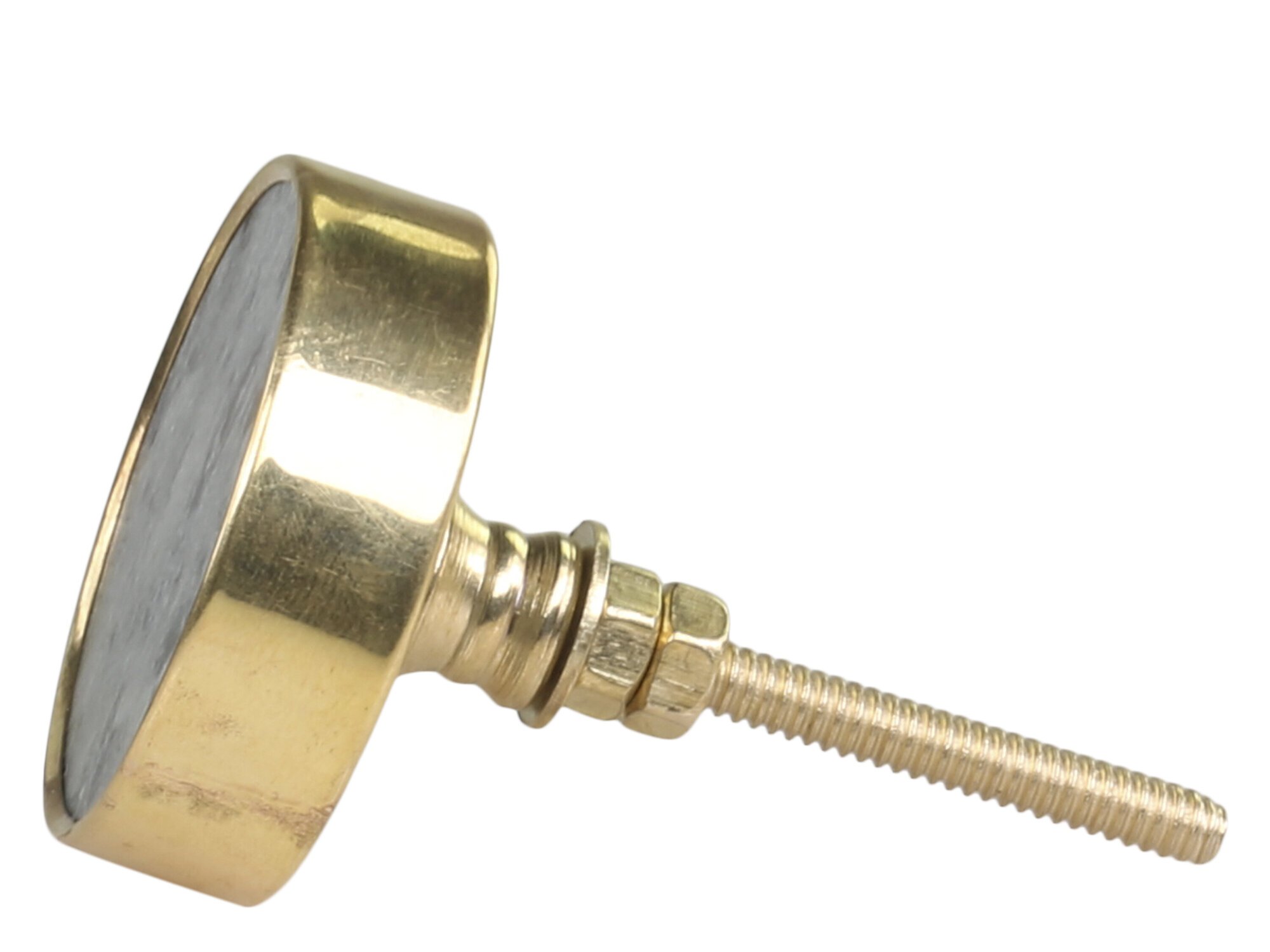 Griff aus Marmor mit Messingkante, schwarz 