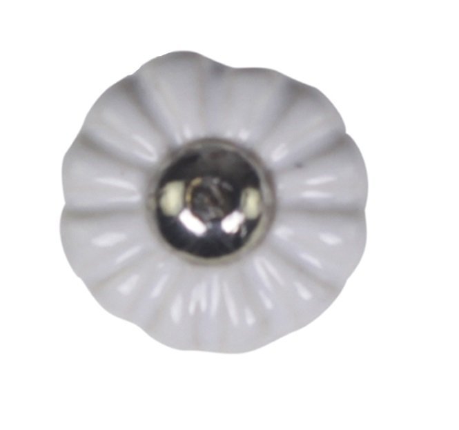 Chic Antique Griff Blume handgemacht, weiss 