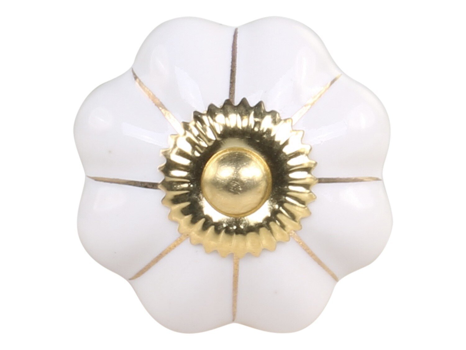 Griff in Blumenform, weiss 