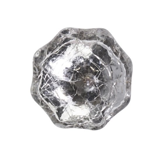 Chic Antique Griff krakeliert und handgemacht, silber D3,5 cm