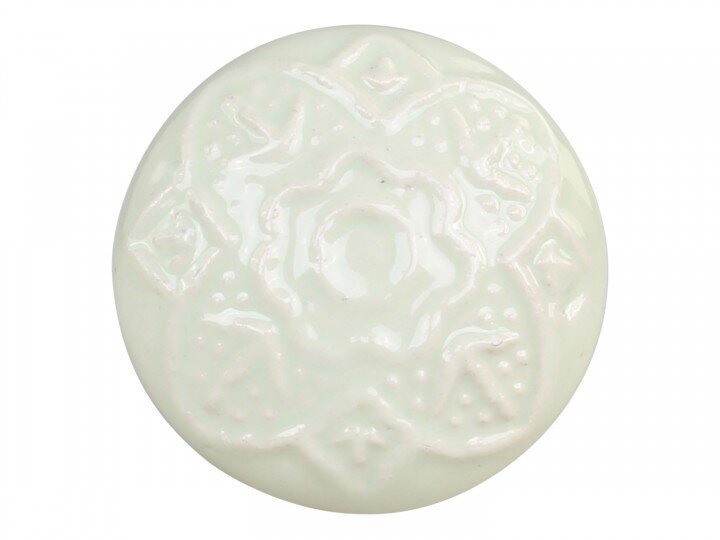 Griff mit Blumenmuster, antik verte 