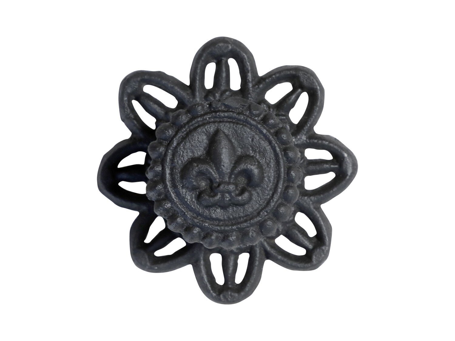 Griff mit Lilie, antique schwarz 