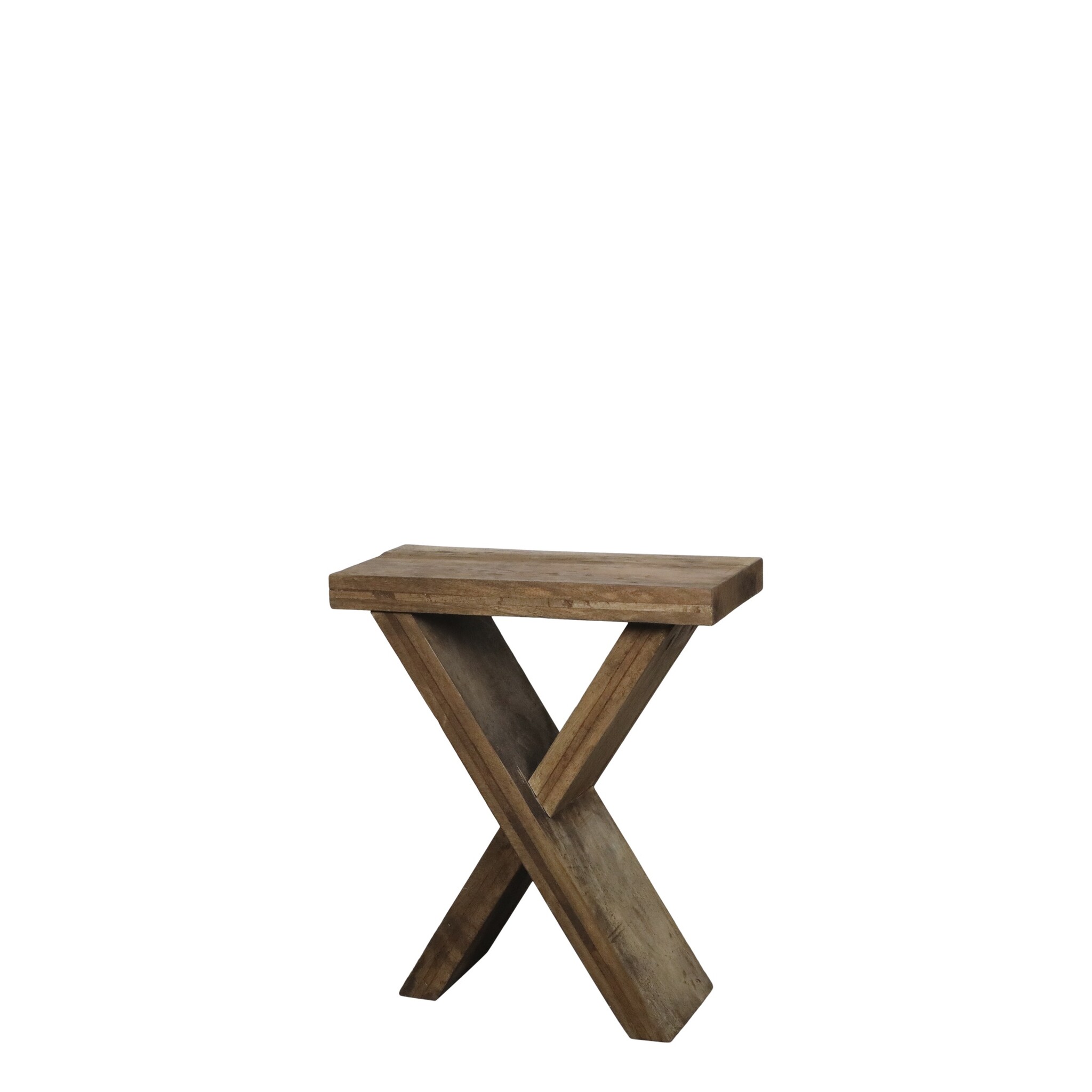 Grimaud Beistelltisch aus Recyclingholz, natur 50 x 25 x 59 cm