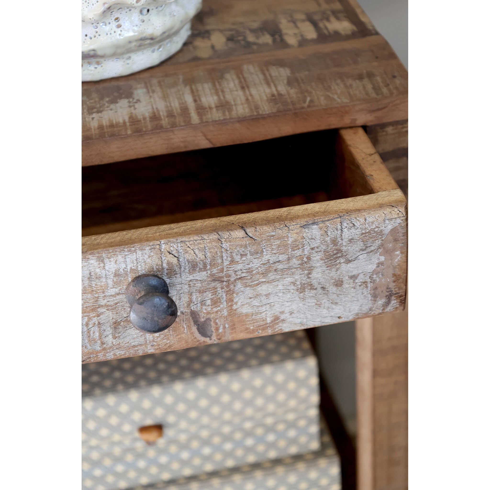 Grimaud Beistelltisch mit Schublade, Nachttisch, natur 