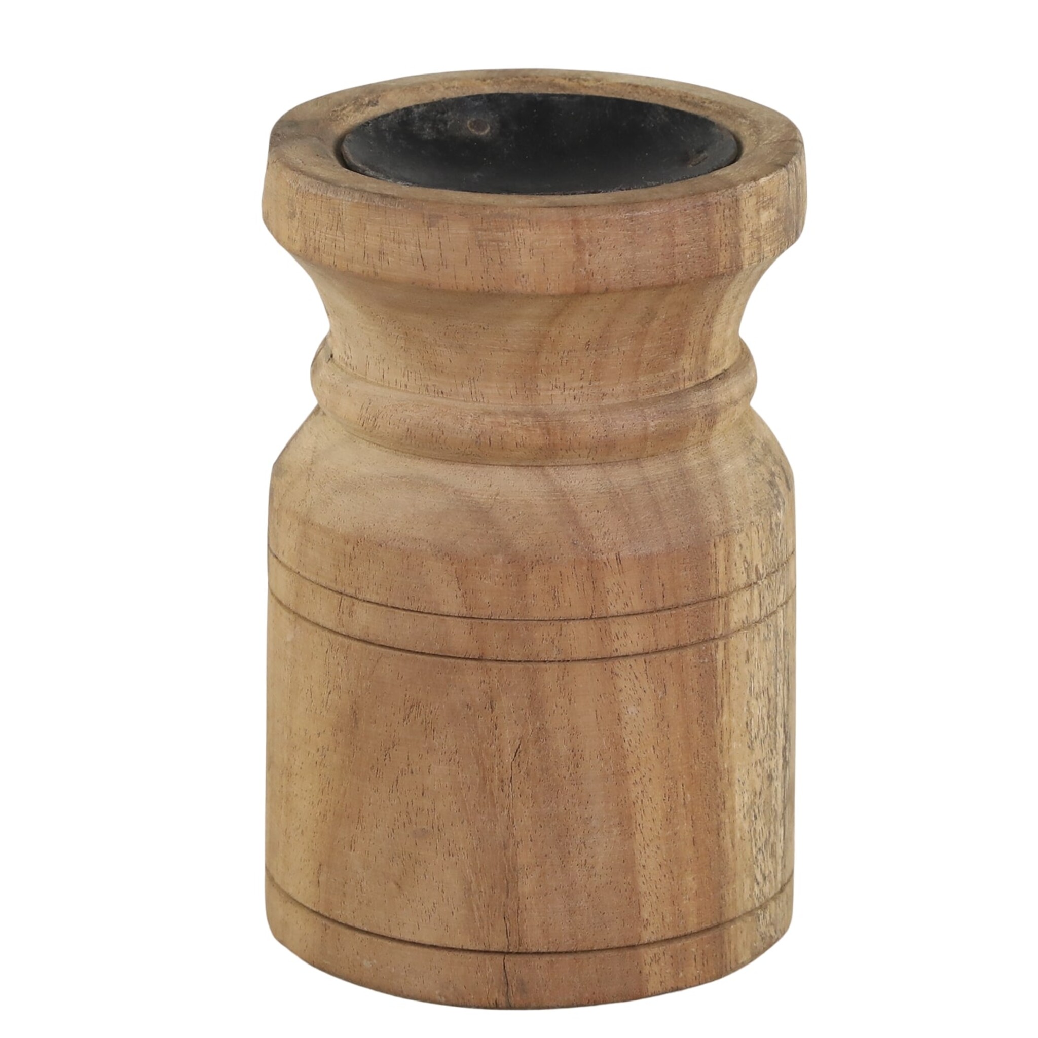 Grimaud Kerzenständer aus Holz, natur Höhe 16, Ø 10 cm