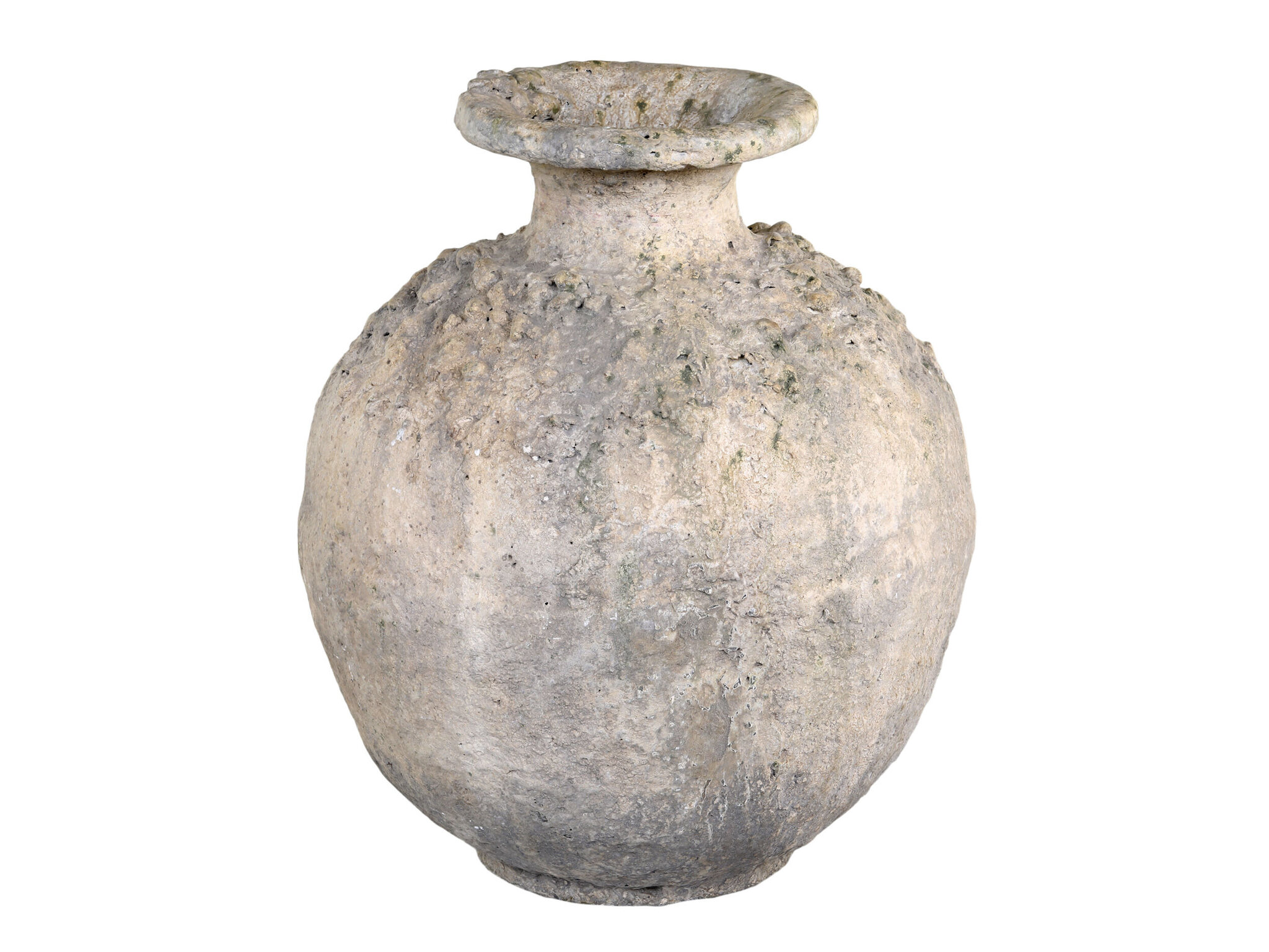 Großer Antik Topf, creme Höhe 39, Ø 32 cm