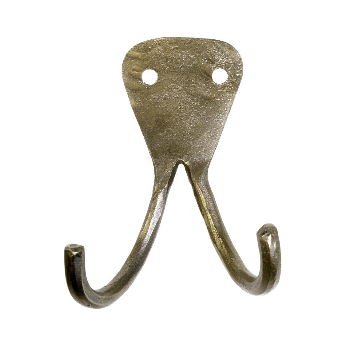 Haken mit zwei Haken, antique messing 