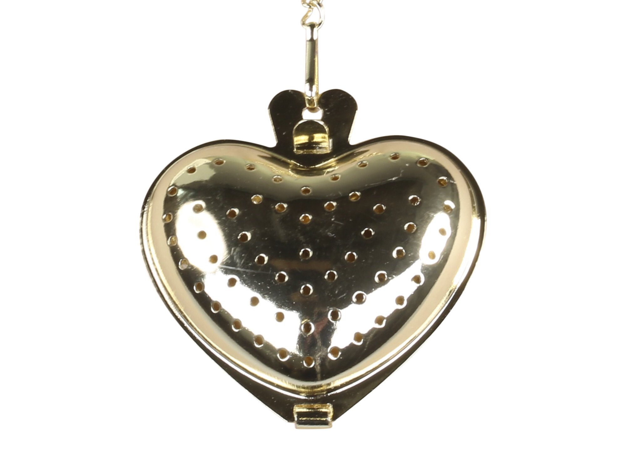 Herz Teesieb mit Haken, messing 