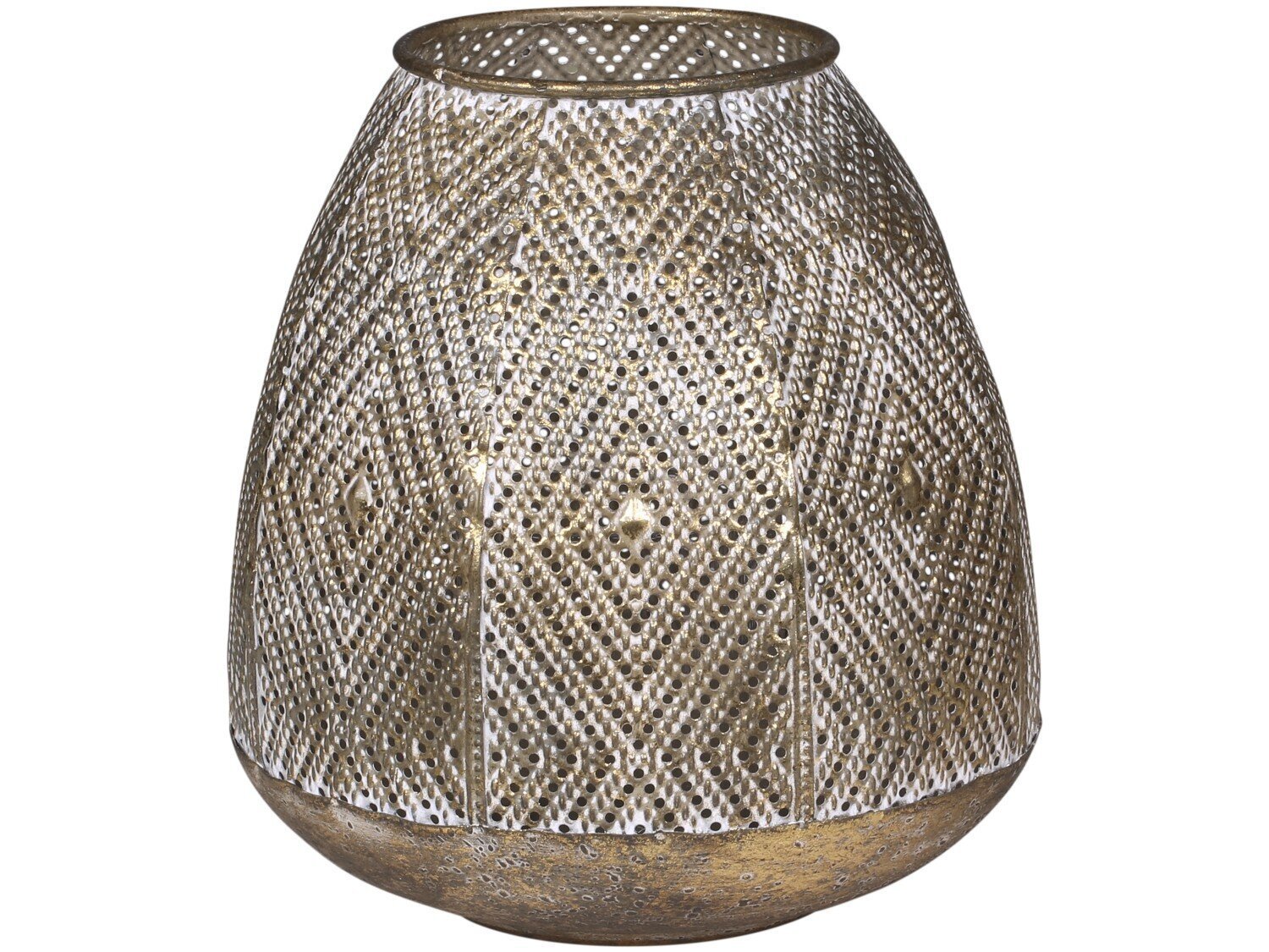 Hurricane Vire mit Rautenmuster, antik champagner H17,5/Ø16