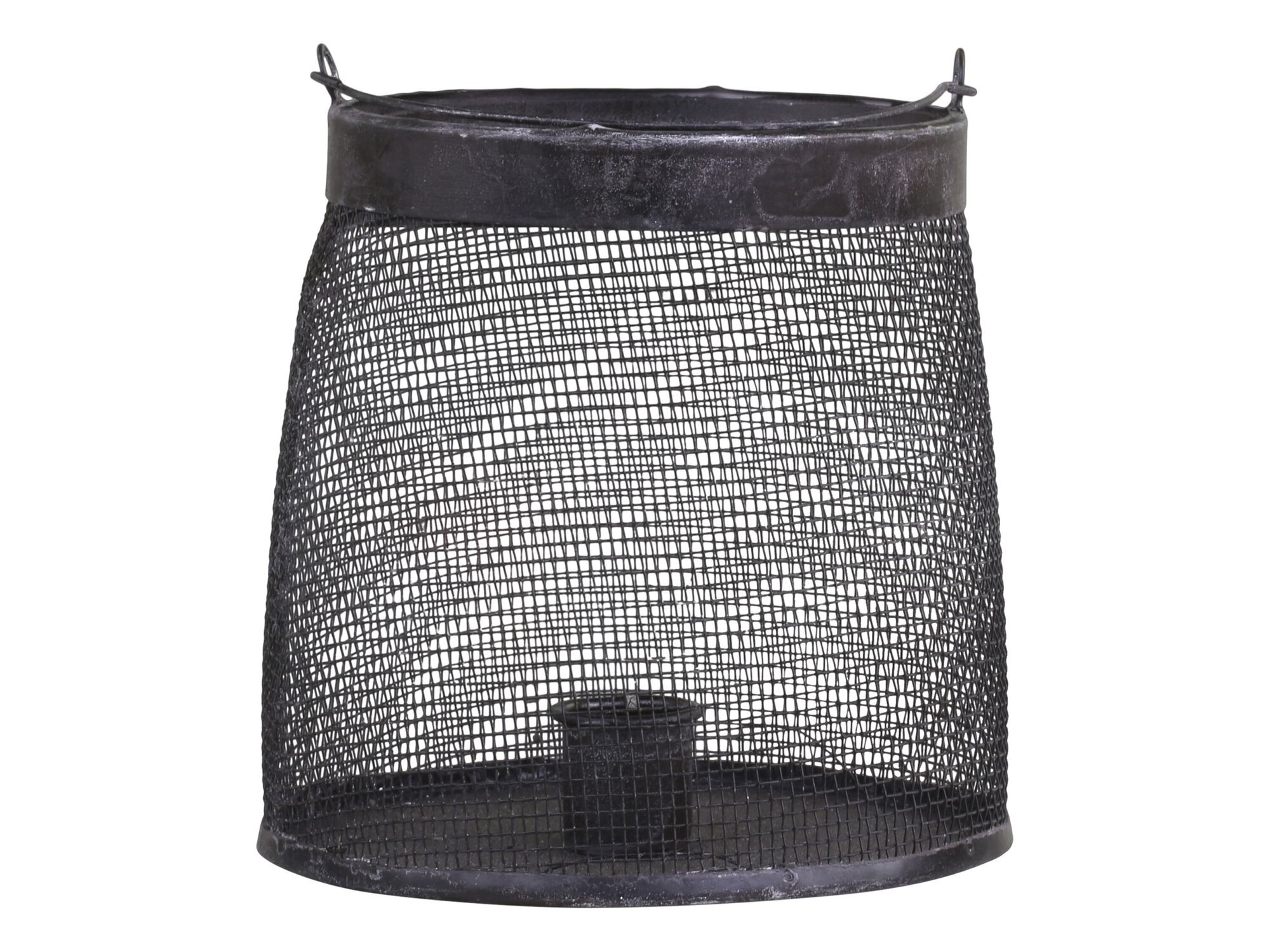 Hurricane Windlicht für Ministabkerzen, schwarz Ø12,5 x H14,5 cm