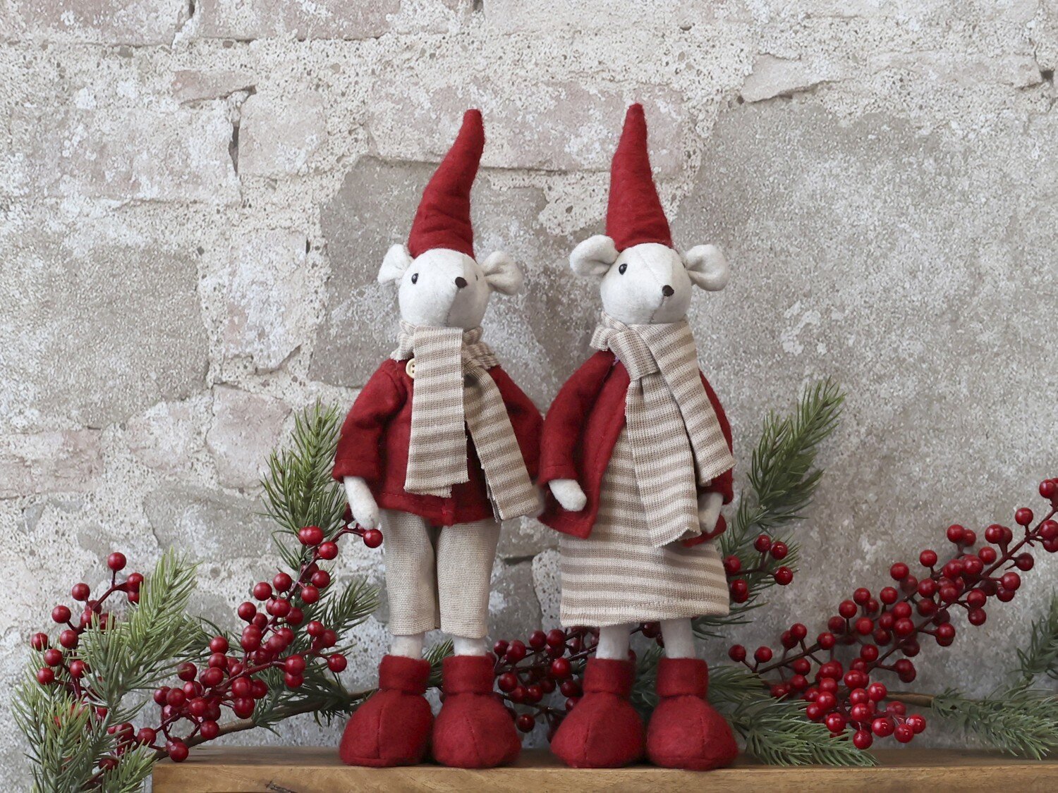 Julius & Juliane Weihnachtsmäuse, rot 