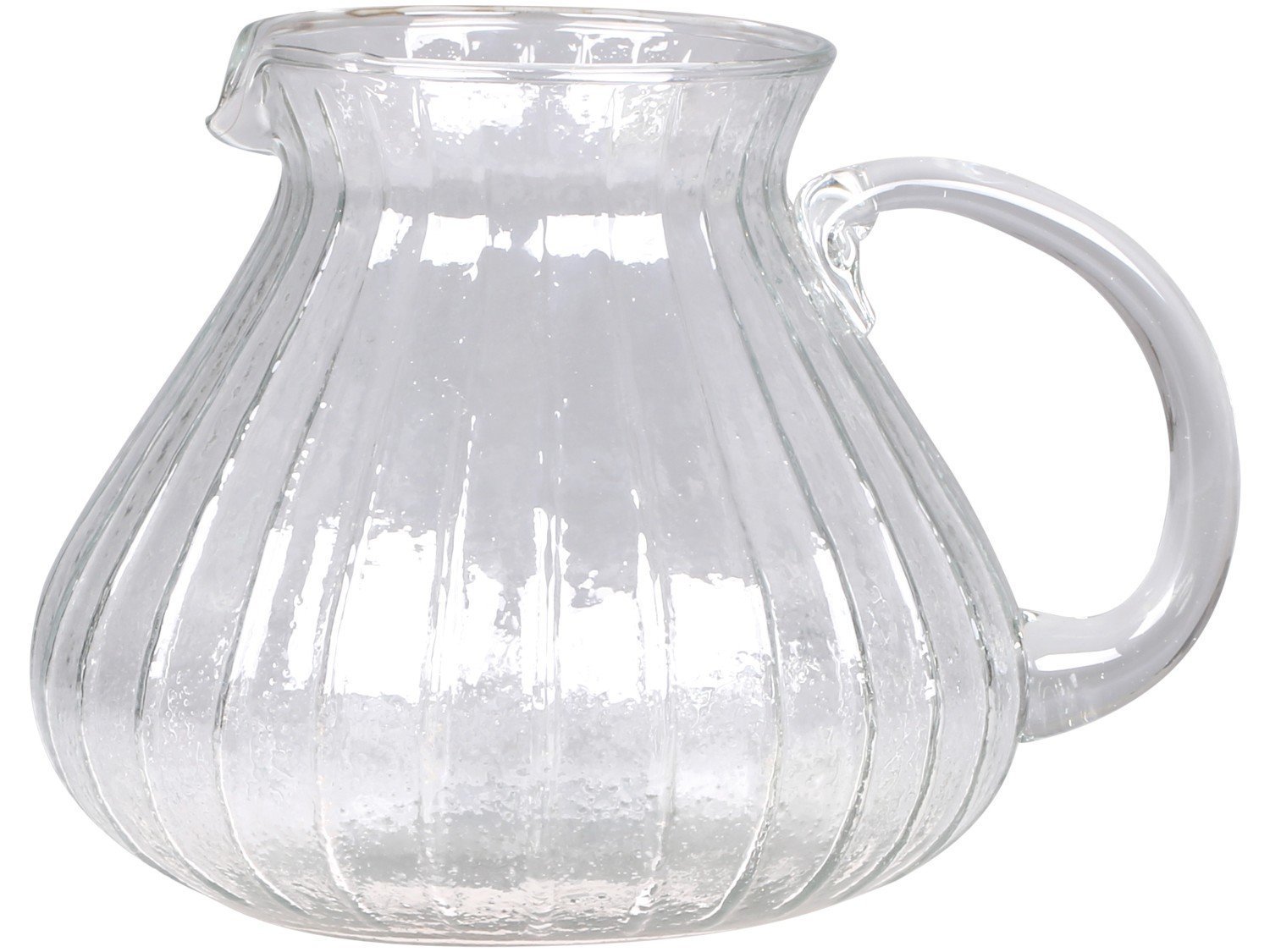 Kännchen mit Rillen, klar H13/L18/B15 cm