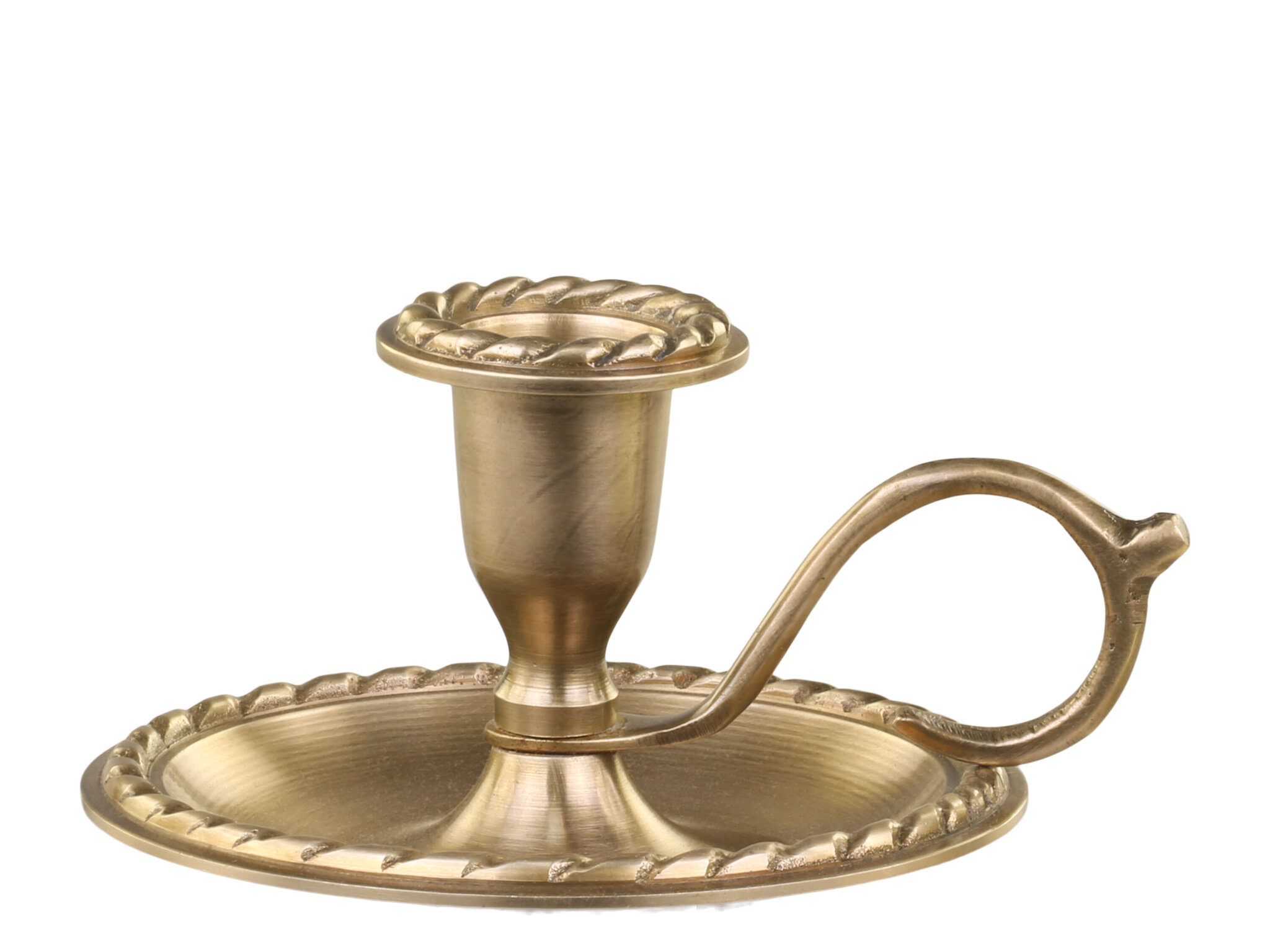 Kammerleuchter aus Messing, antique messing 