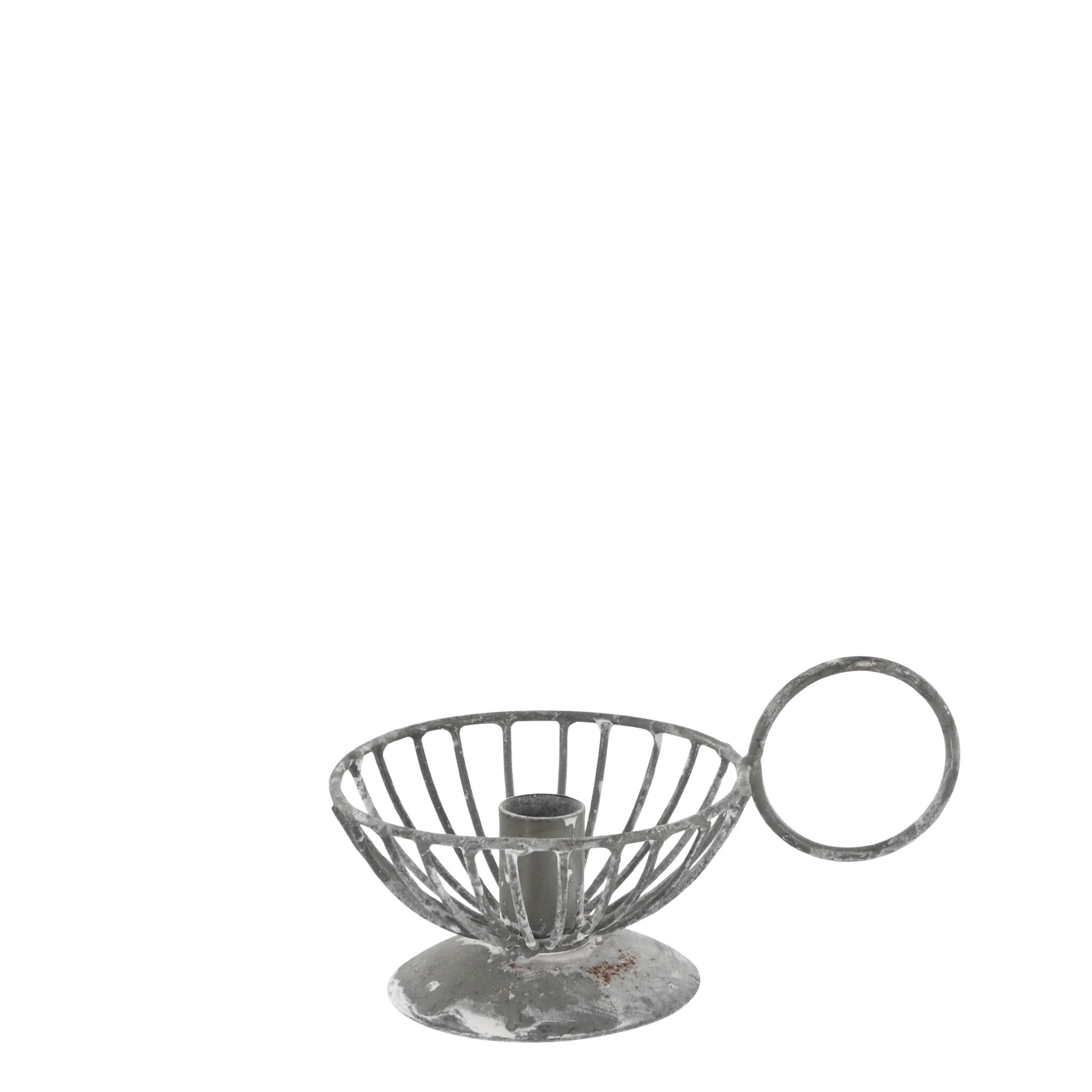 Chic Antique Kammerleuchter für Spitzkerzen - Zink, antique zink 