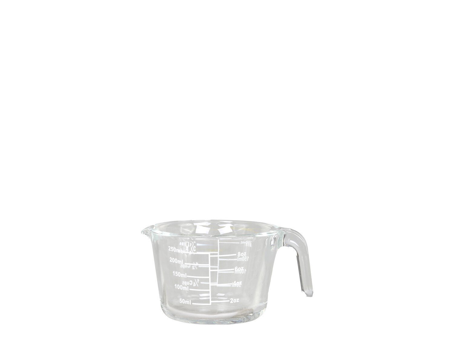 Kanne aus Glas mit Messeinheiten, klar H7/D13 cm, 250 ml