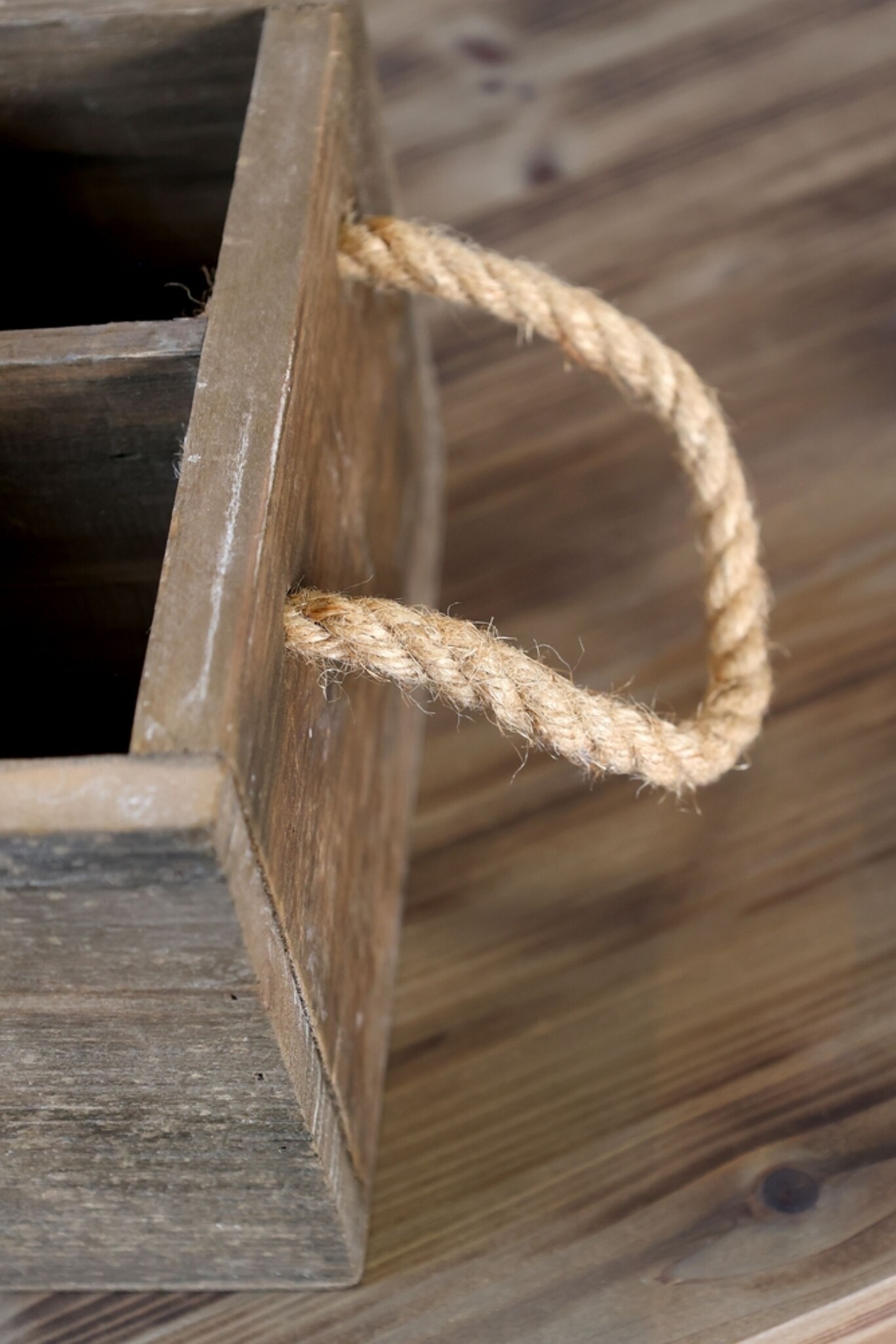 Vintage Holzkasten mit 10 Fächern – Landhausstil, natur 