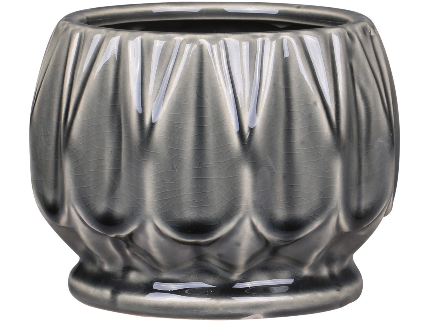 Keramik Übertopf, opal H10,5/Ø13 cm