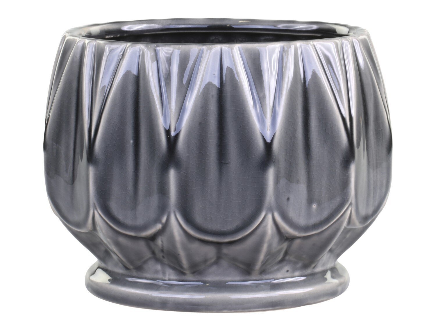 Keramik Übertopf, opal H15,5/Ø21 cm