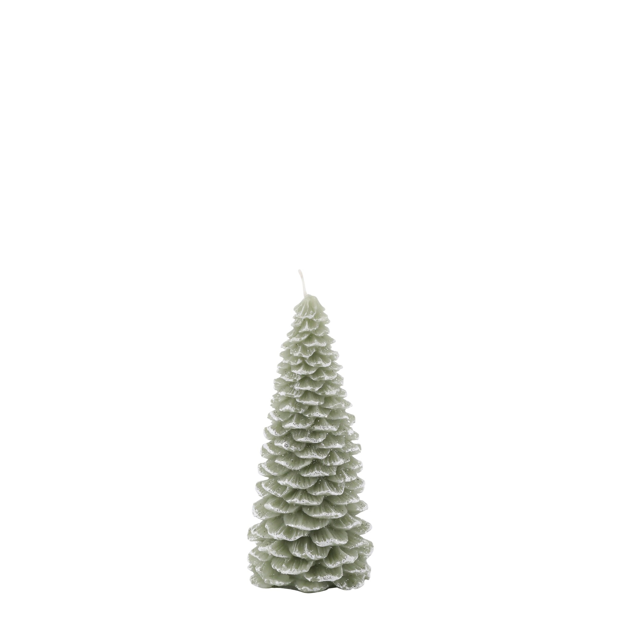 Kerze Weihnachtsbaum mit Glitzer, verte Höhe 16, Ø 7 cm