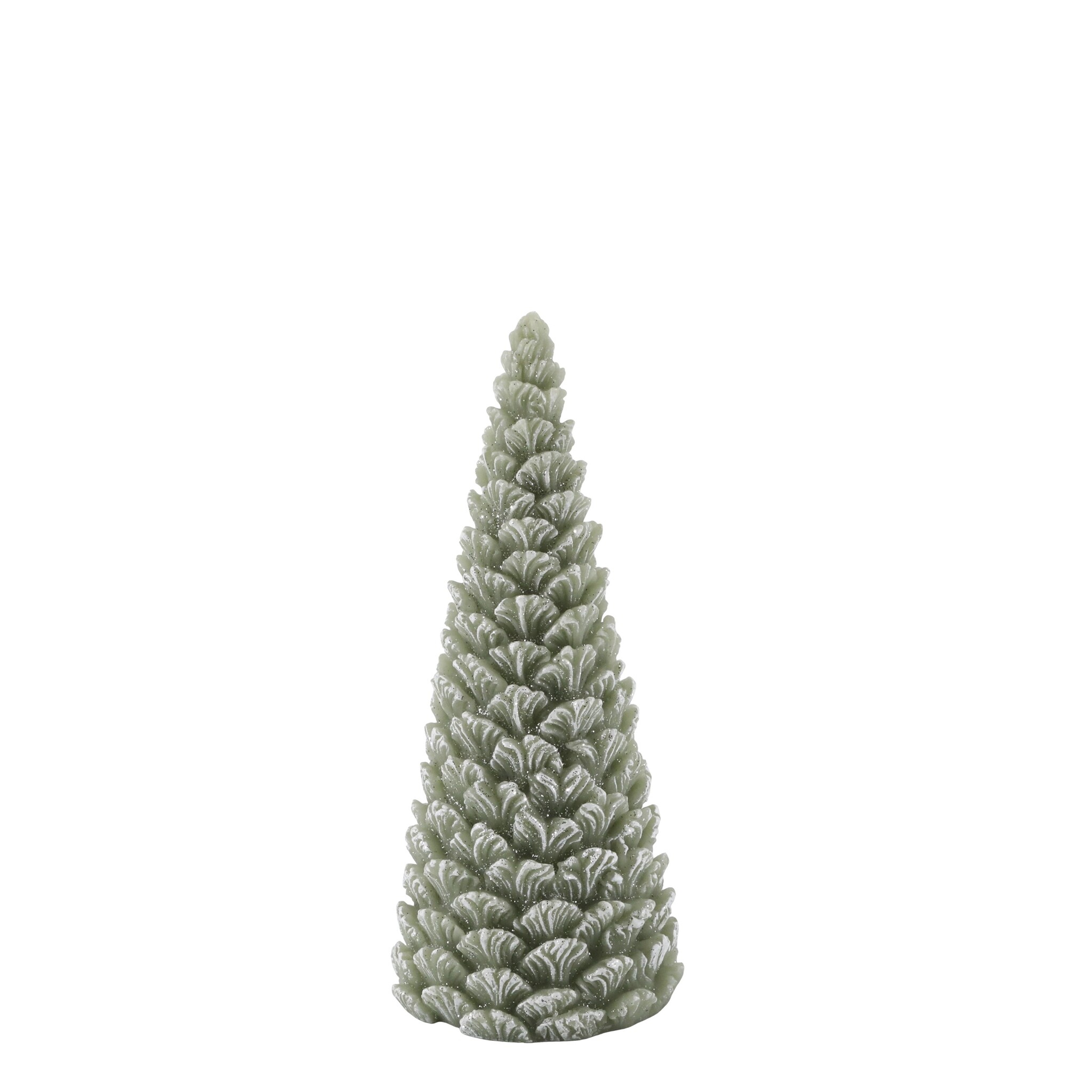 Kerze Weihnachtsbaum mit Glitzer, verte Höhe 24.5, Ø 11 cm