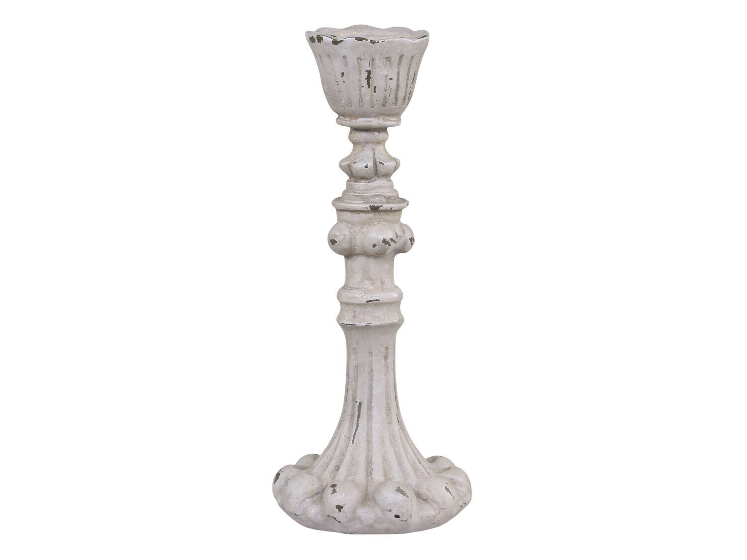 Kerzenhalter für Stabkerzen, antik grau 