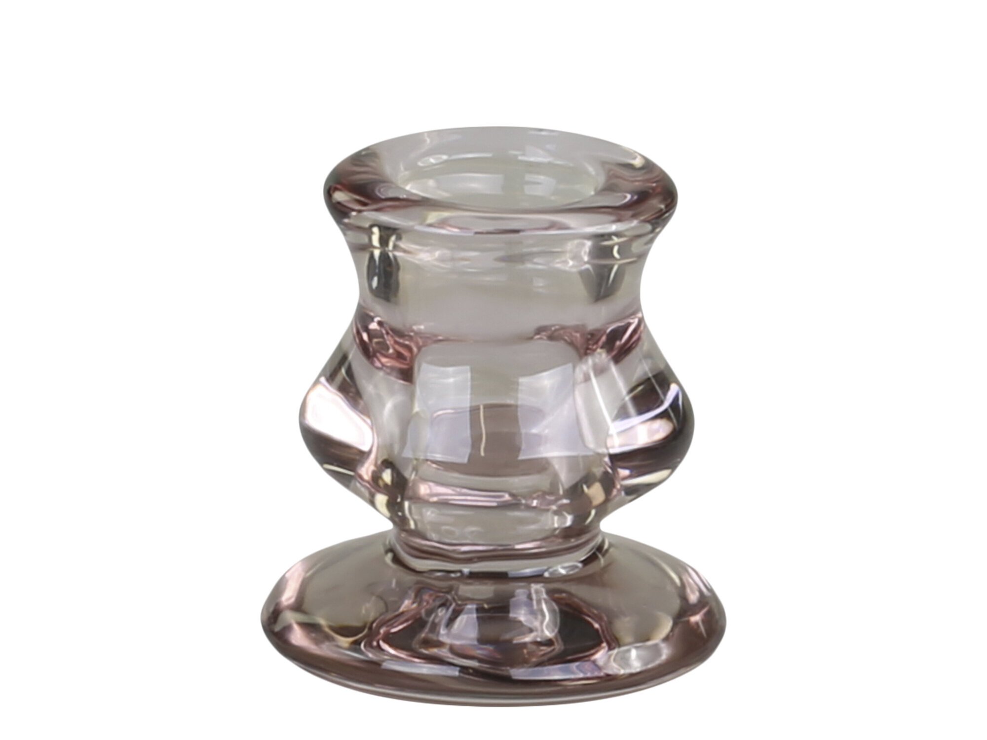 Kerzenständer aus Glas Standard, taupe 