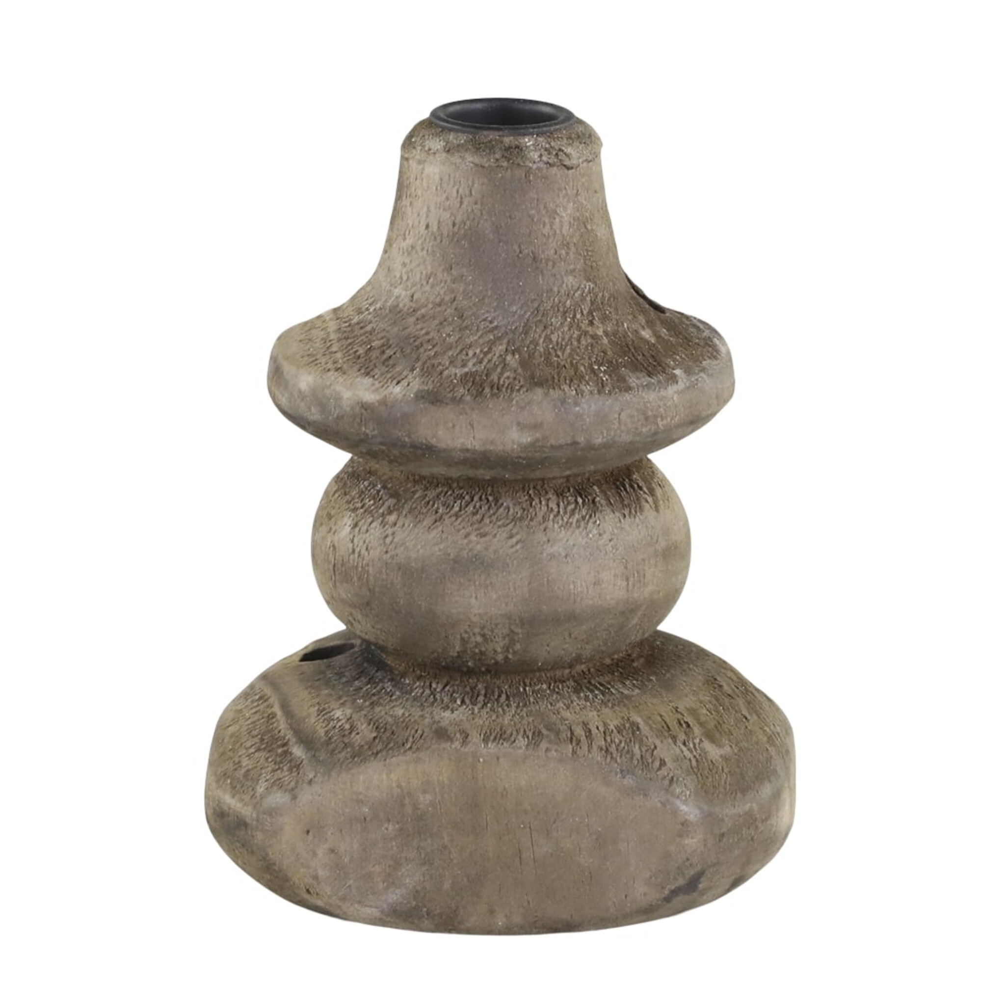 Kerzenständer aus Holz,  Höhe 16, Ø 12 cm