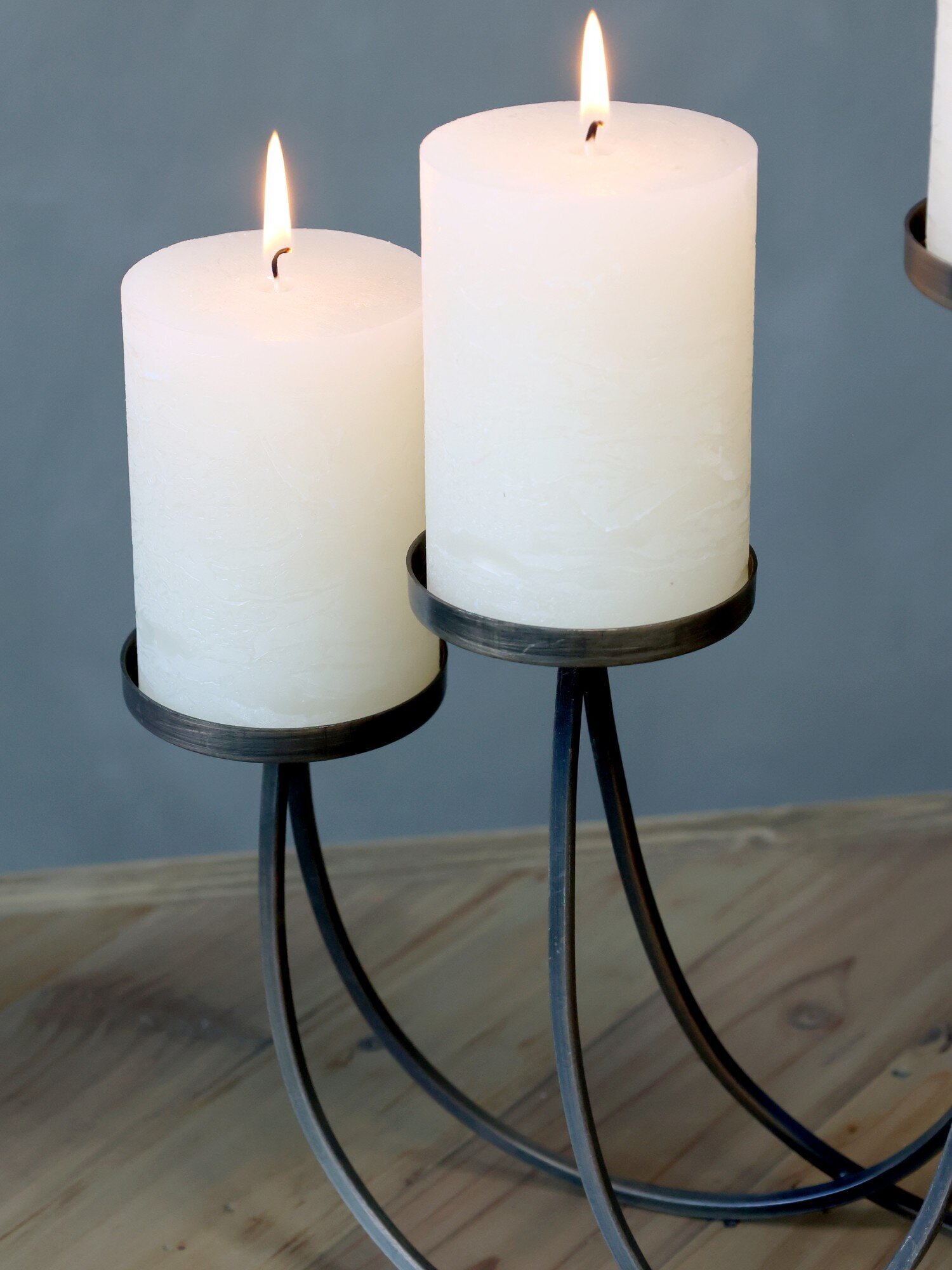 Kerzenständer für 5 Stumpenkerzen, messing 