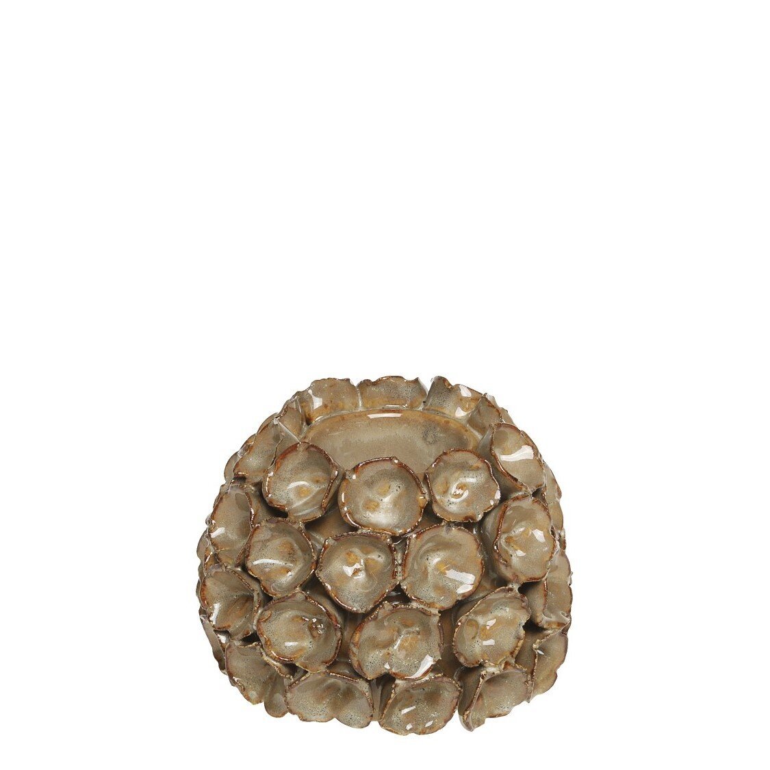 Kerzenständer für Stab und Teelichtkerzen, mokka 