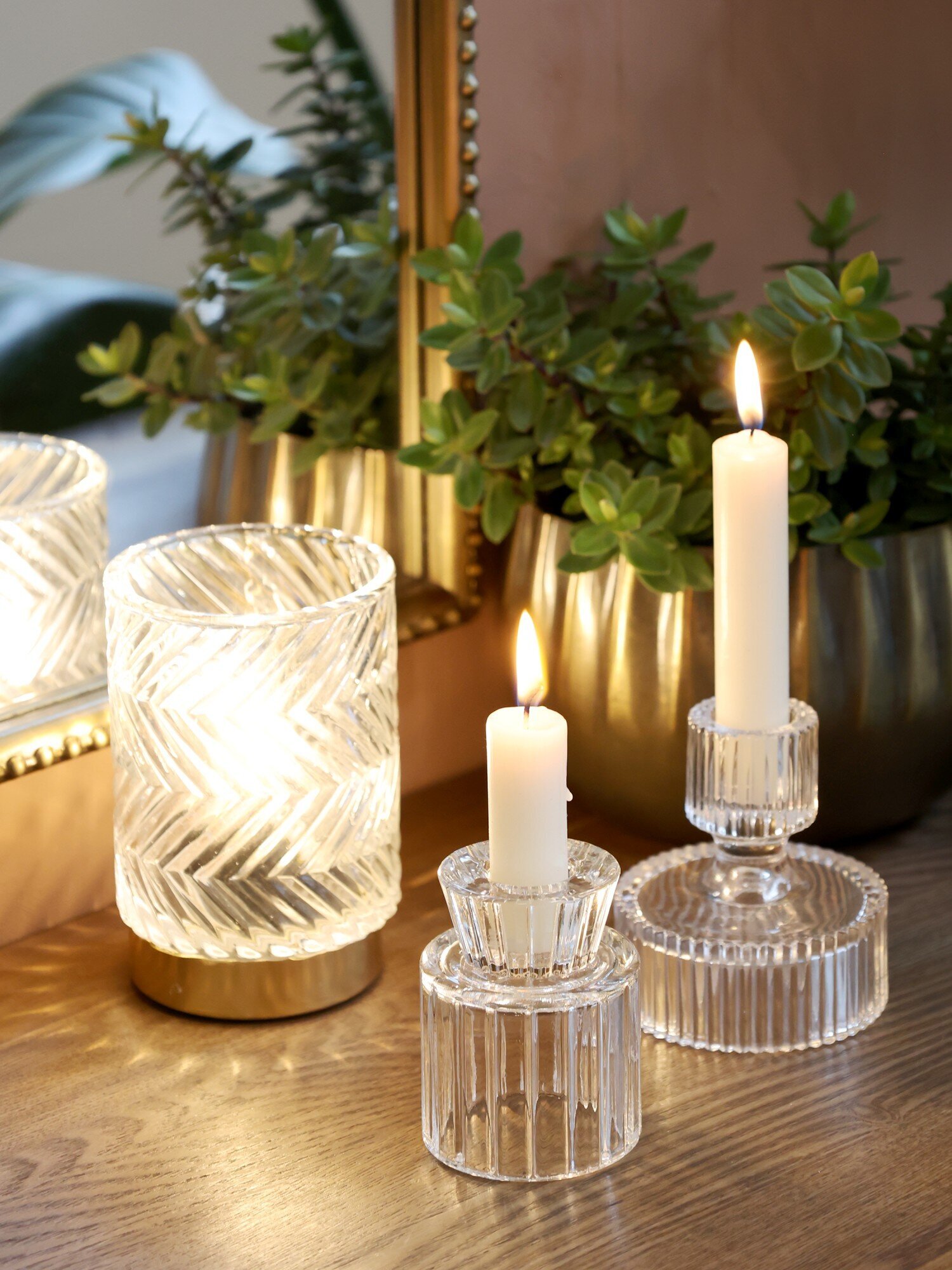 6er-Set Goldene Kerzenständer Für Stabkerzen | 33/29/23 Cm Höhe | Vintage Metall Kerzenhalter Für Romantische Dekoration