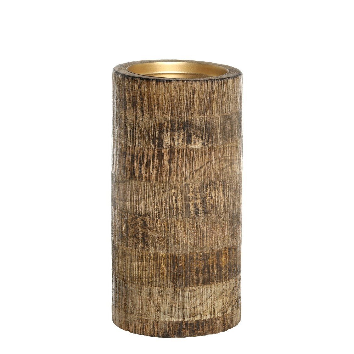 Kerzenständer für Stumpenkerze aus Mangoholz, natur 