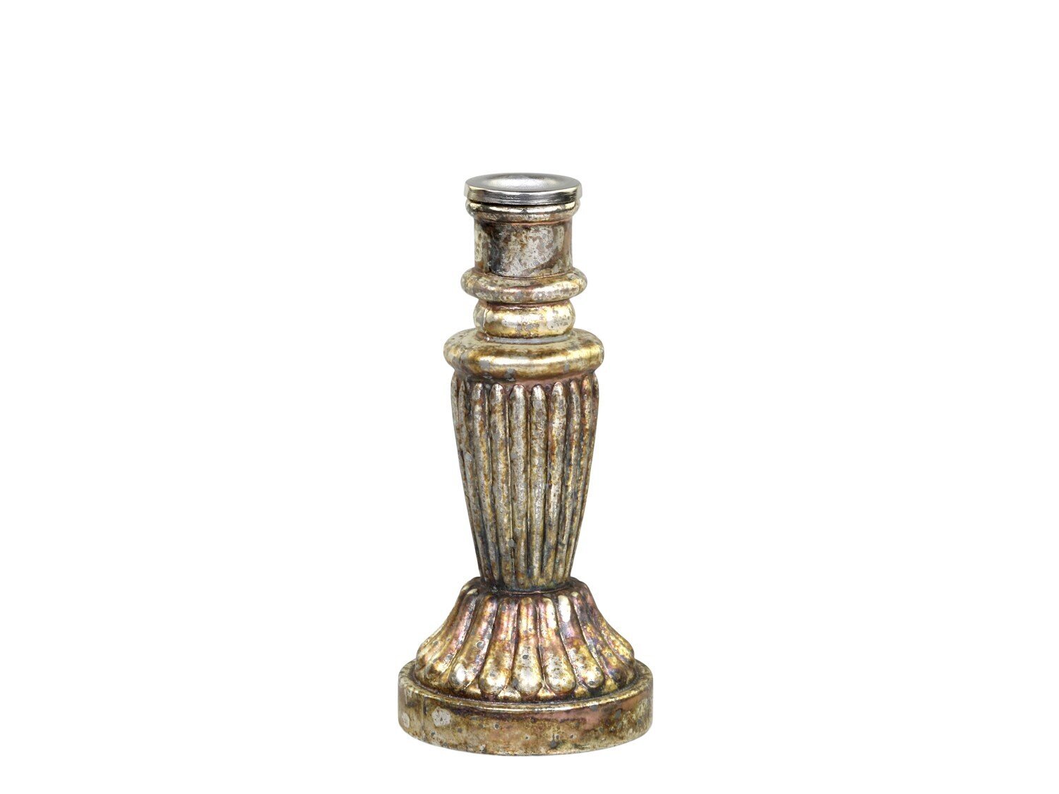 Kerzenständer Glas antique Kupfer, gold Höhe 18, Ø 8,5 cm