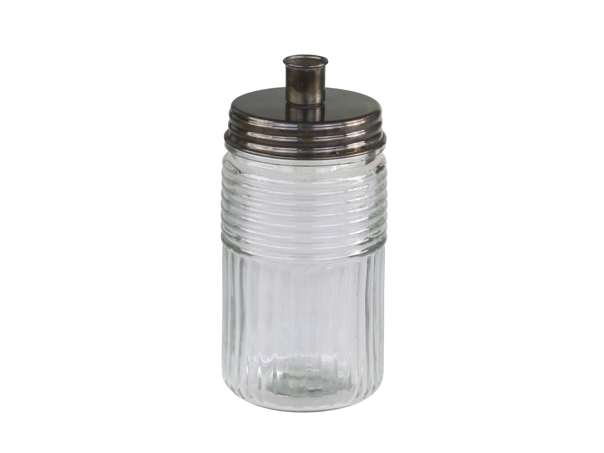 Kerzenständer mit Glasbehälter,  