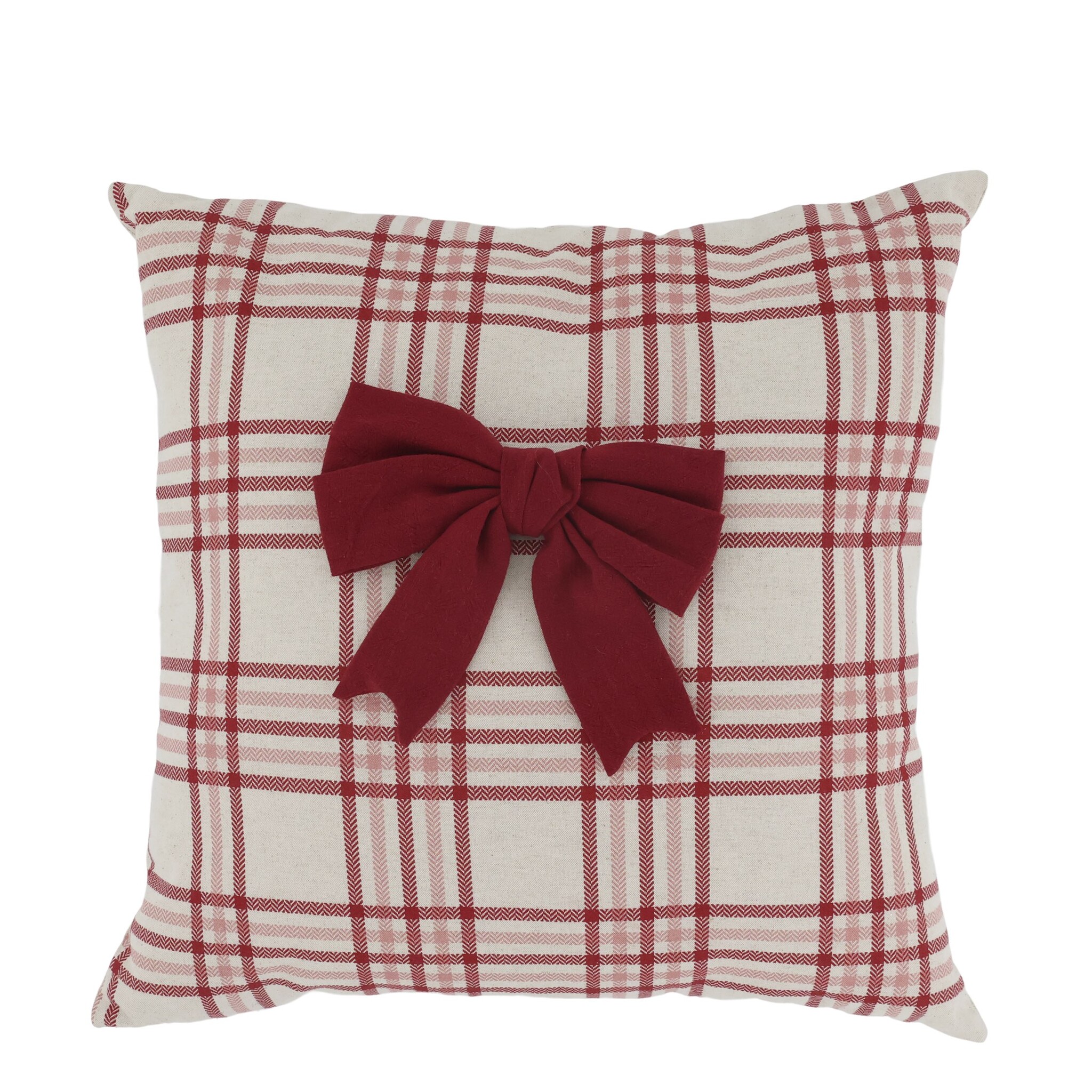 Kissenbezug mit Schleife, cherry
