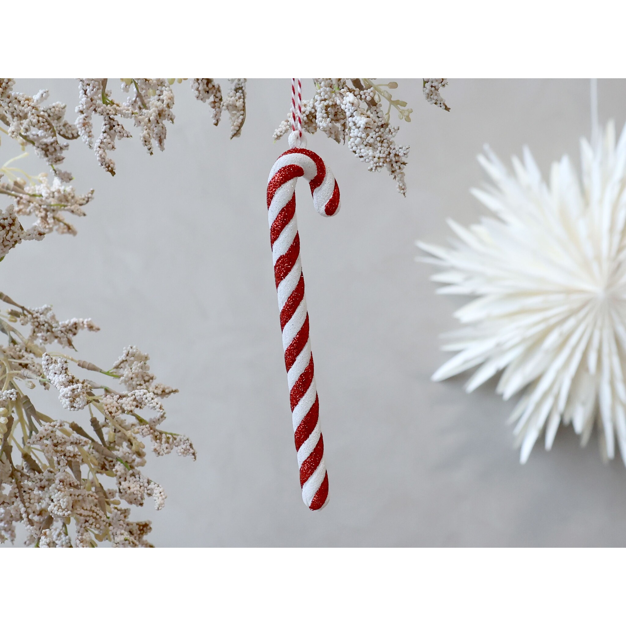 Klassischer Zuckerstangen Aufhänger, rot 