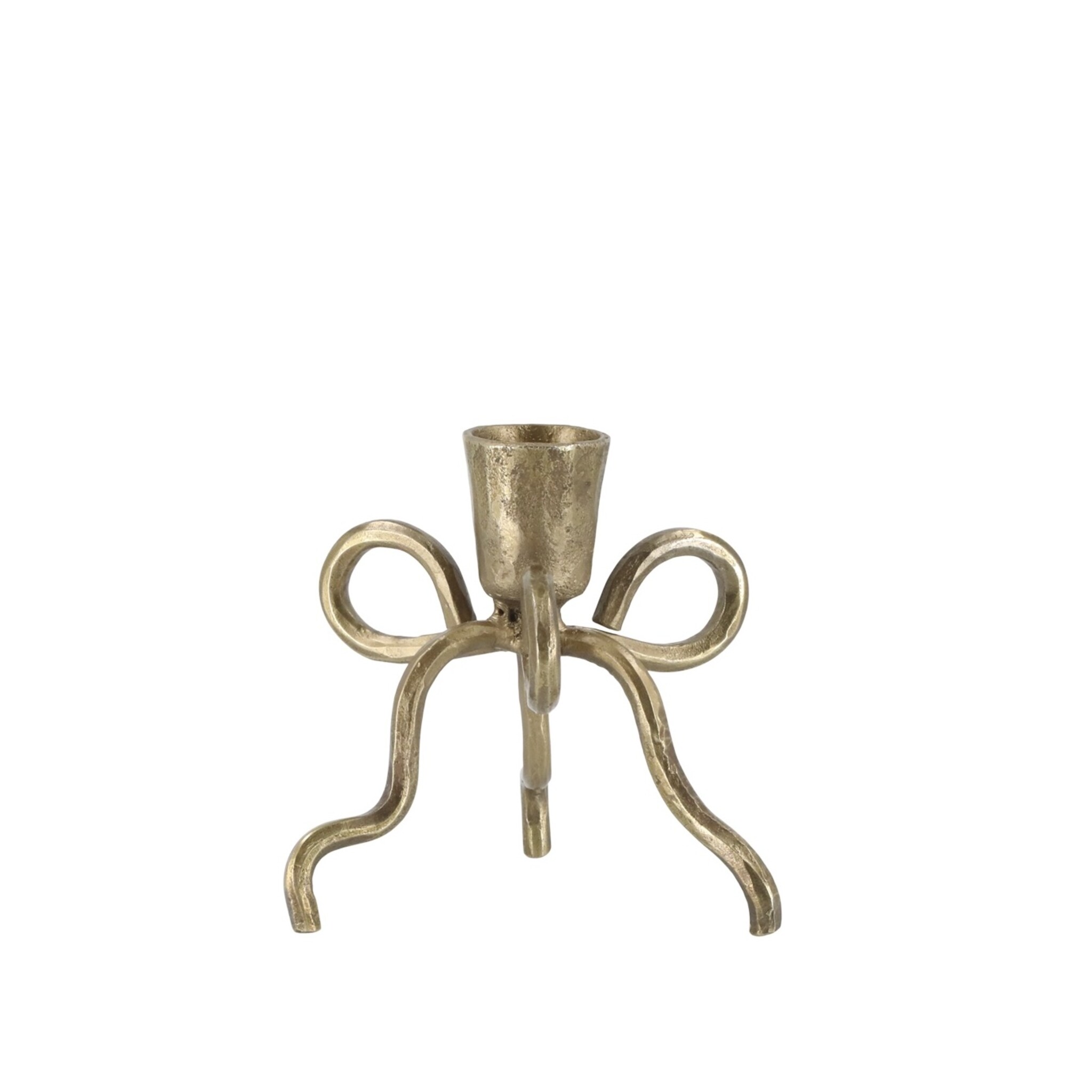 Kleiner Kerzenständer mit Füßen, gold 