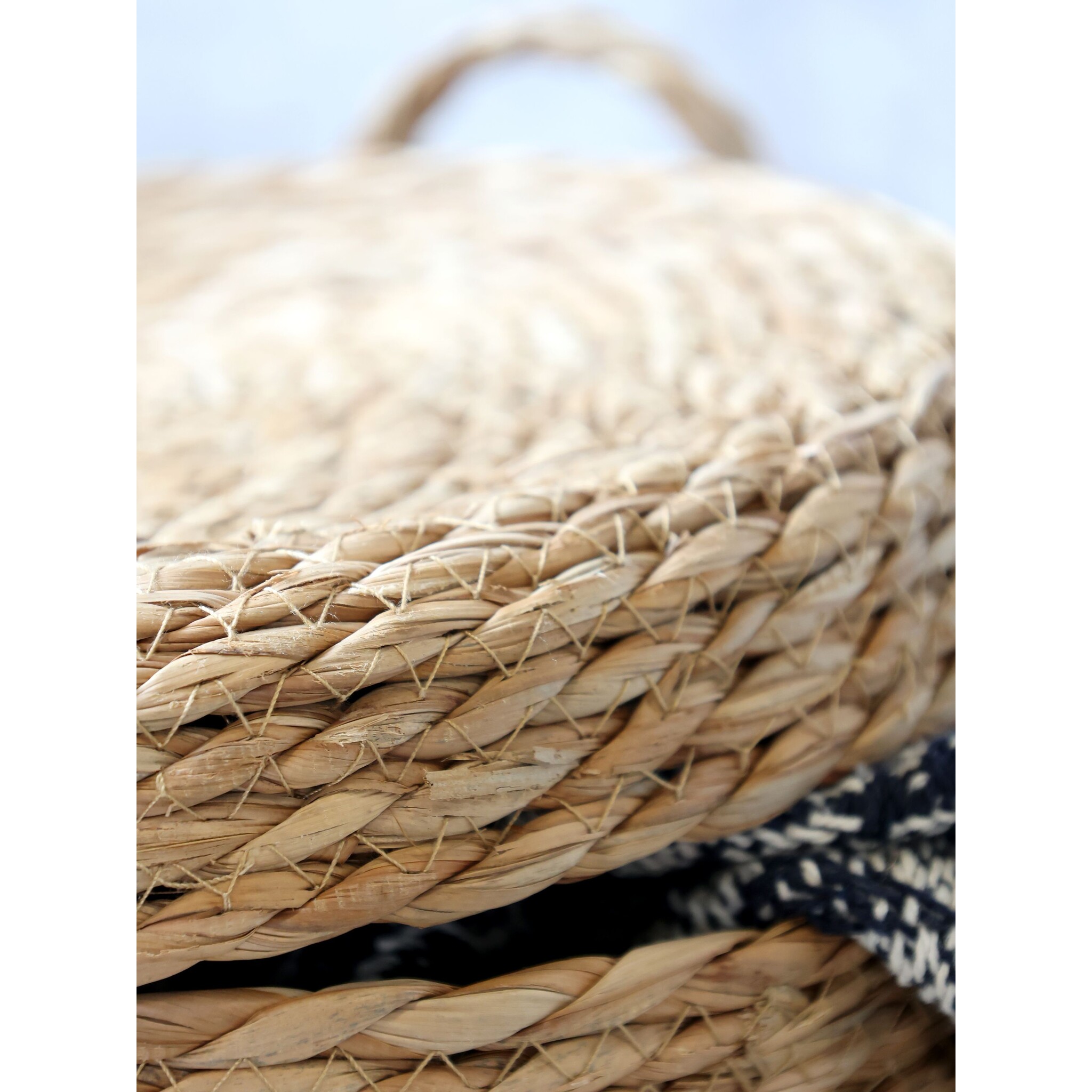 Körbe mit Deckel 3-er Set, natur 