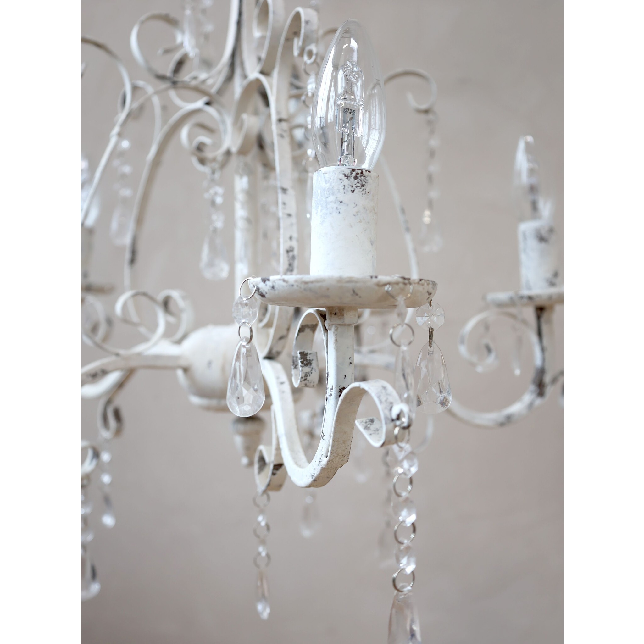 Kronleuchter 5-armig, weiss 