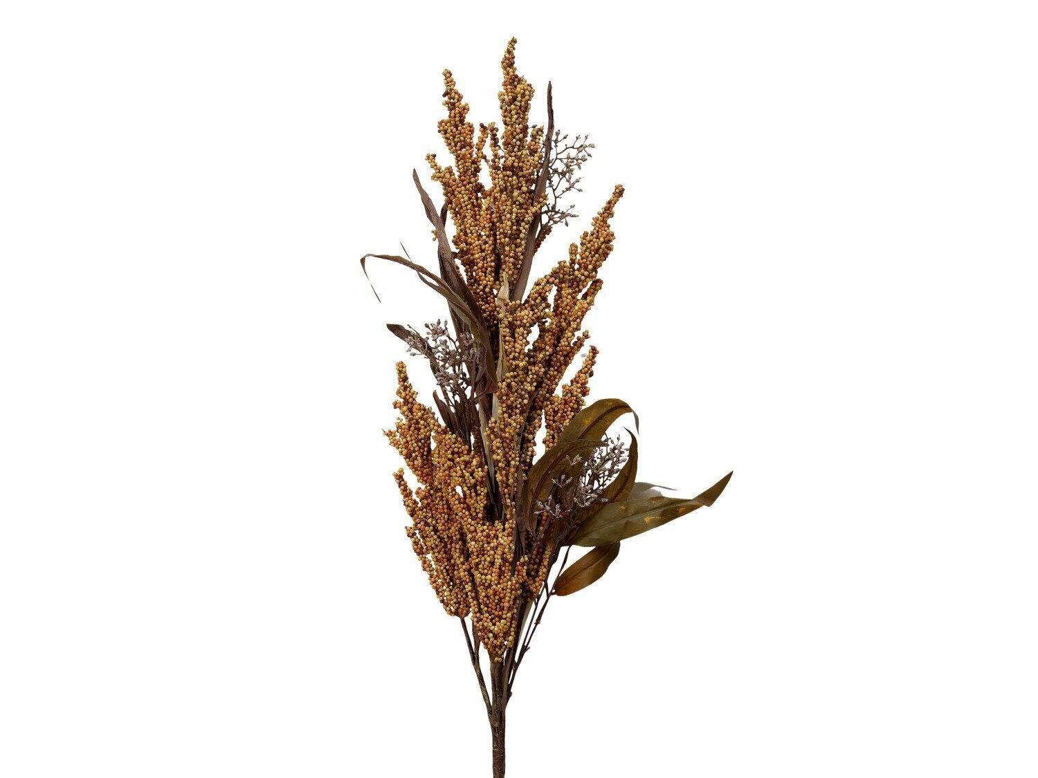 Künstlicher Deko Zweig mit Samenkapsel, bernstein 