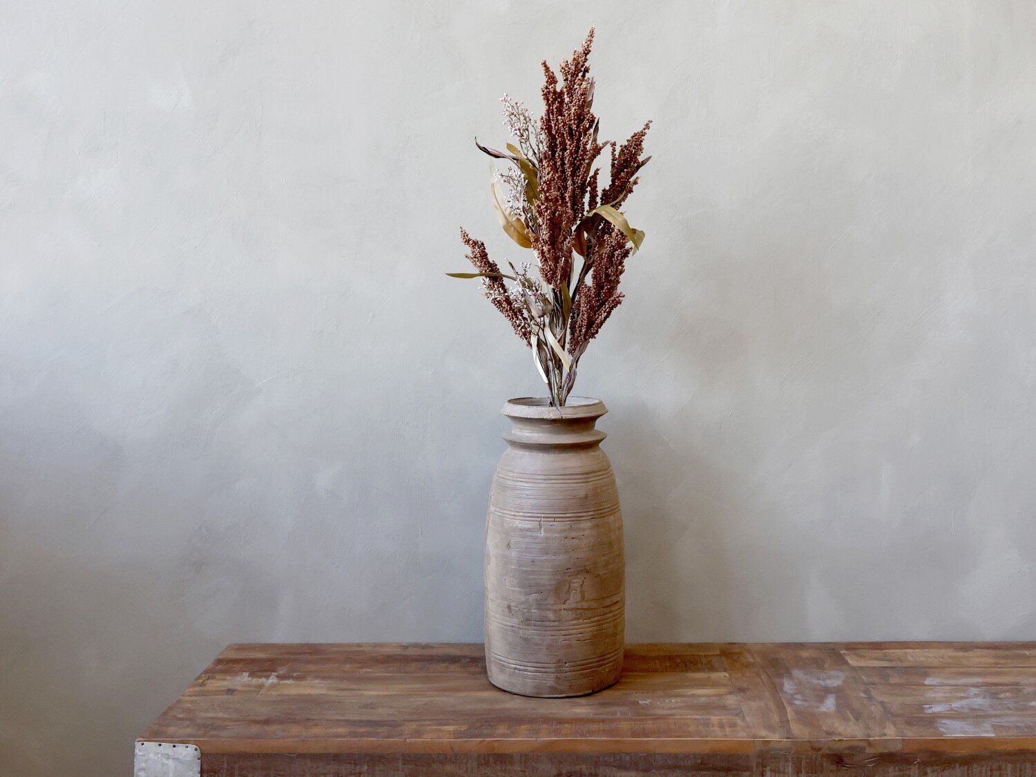 Künstlicher Deko Zweig mit Samenkapsel, mokka 