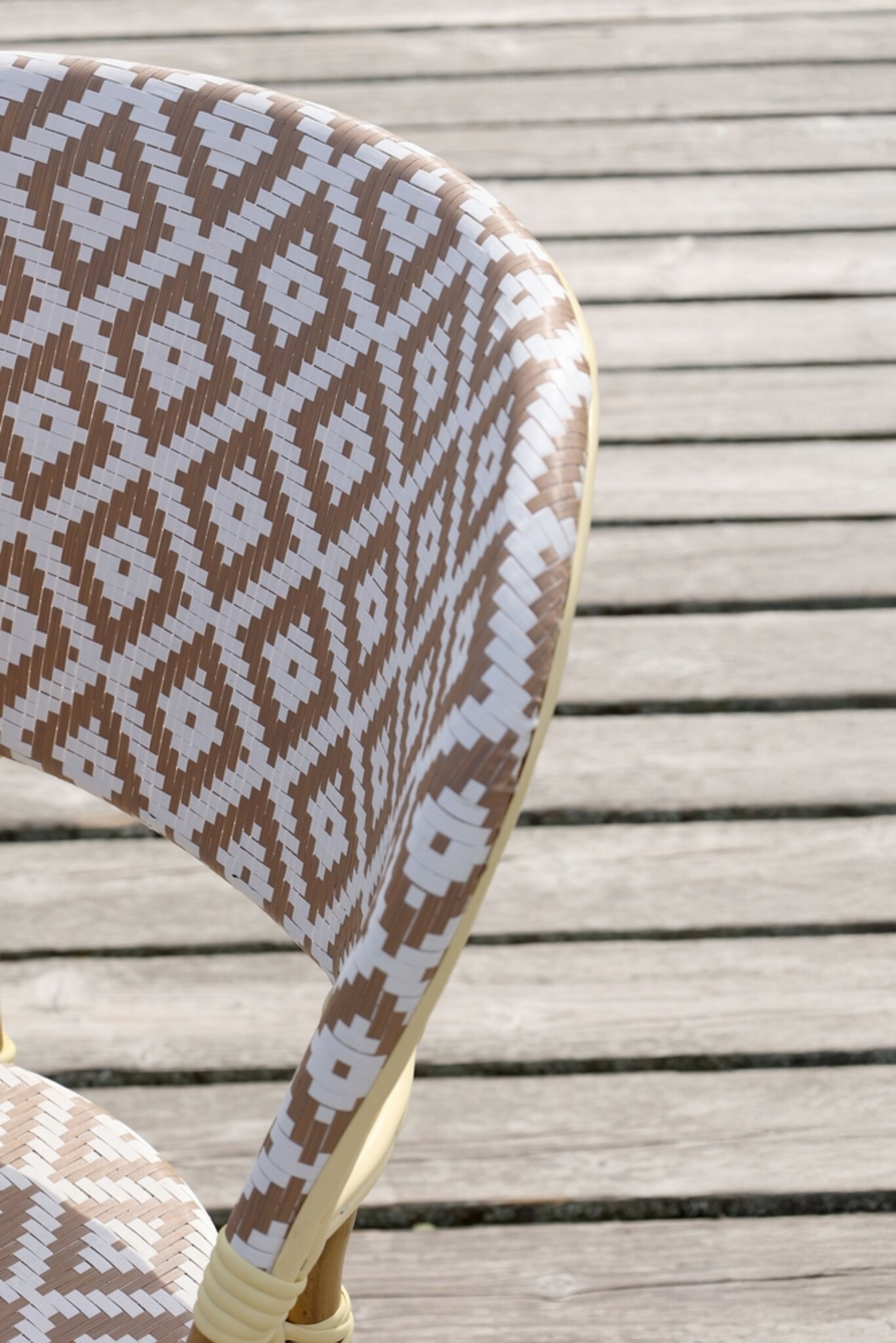 Chic Antique La Rochelle Bistrostuhl Geflochten | Skandinavische Gartenmöbel, braun 