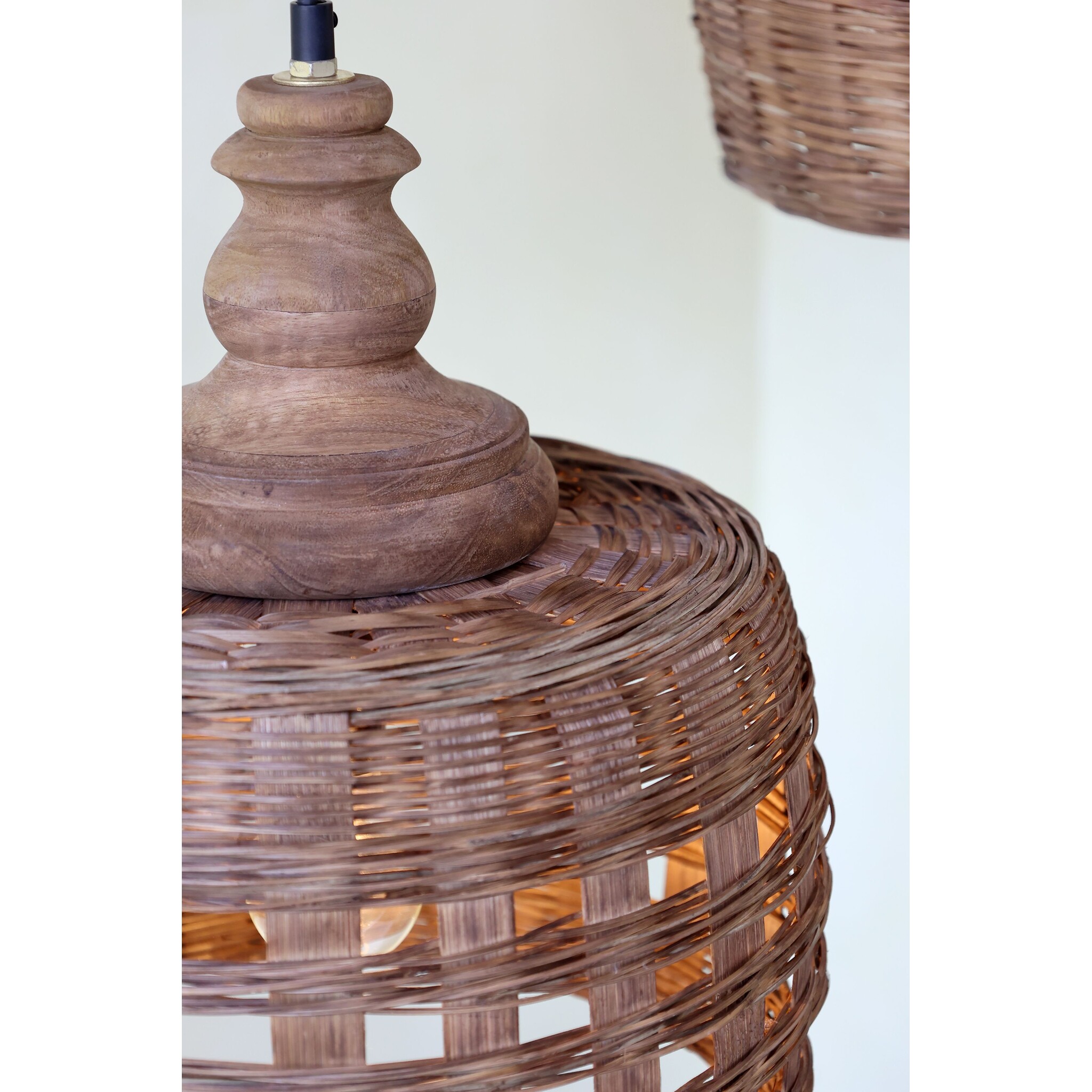 Lampe aus Rattangeflecht 2, natur 