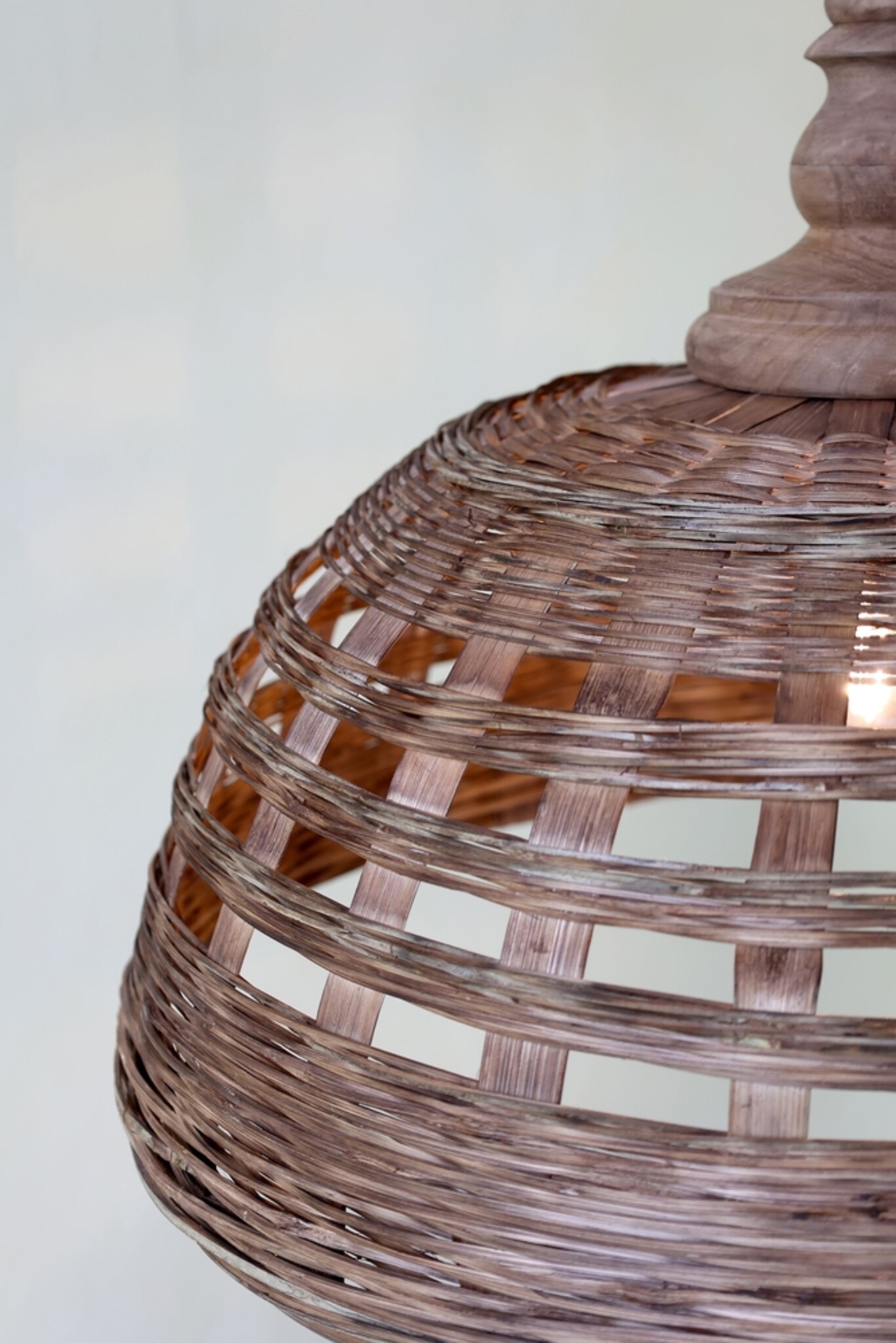 Rattan Hängelampe Ø 62 cm – Landhausstil, natur 