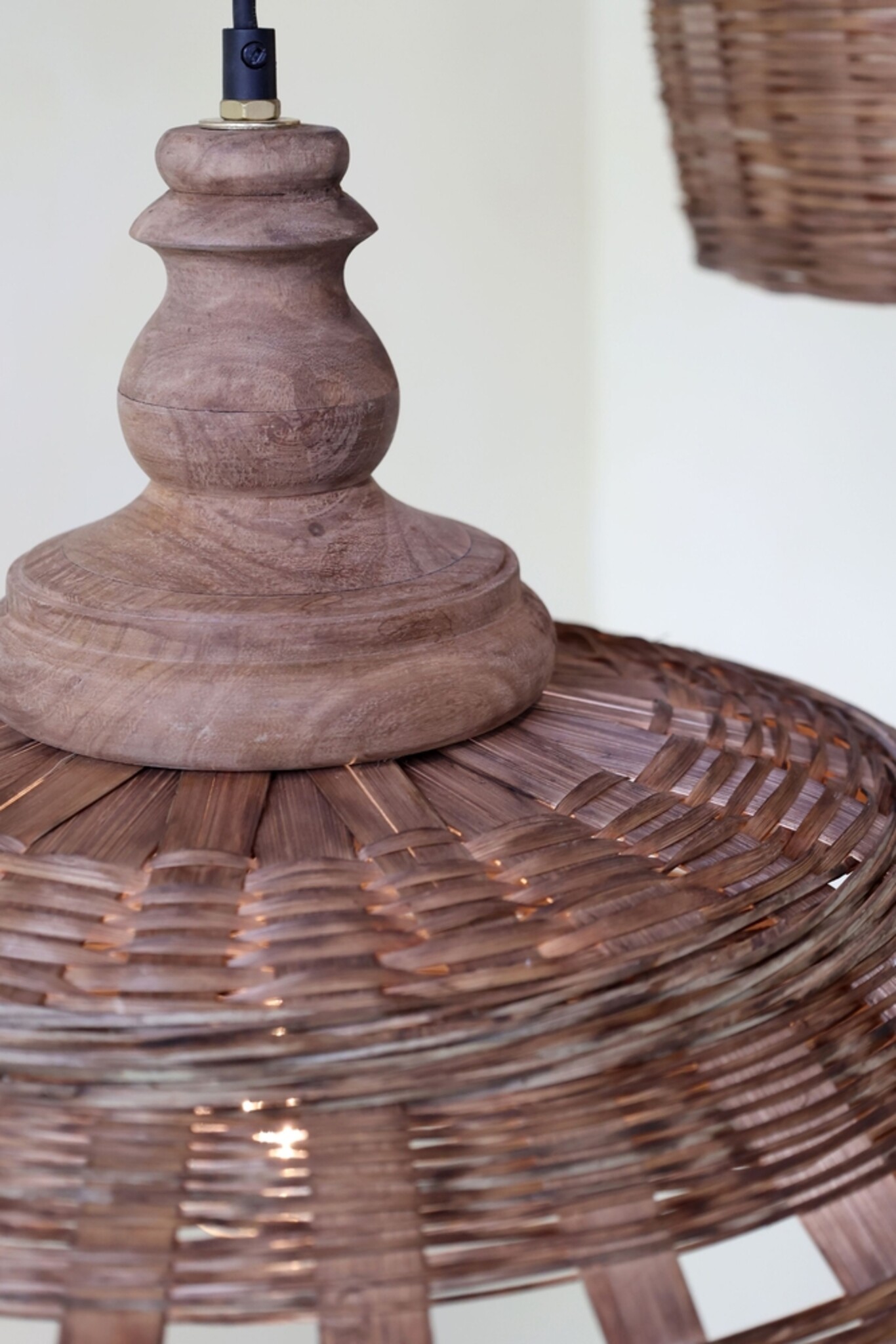 Rattan Hängelampe Ø 62 cm – Landhausstil, natur 