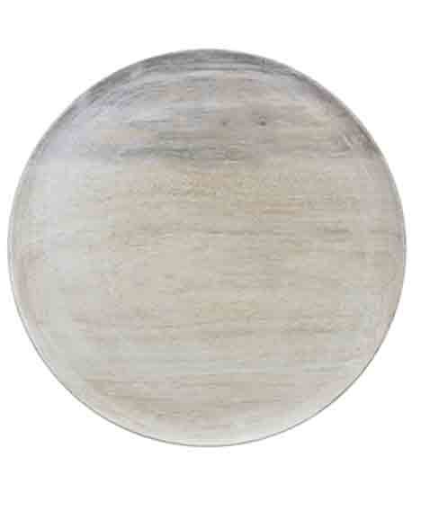 Chic Antique Laon Platzteller aus Mangoholz hell, weiss H2/D40 cm