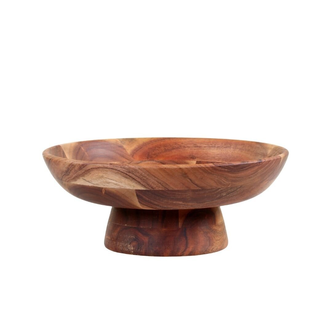 Laon Schale auf Fuß, natur Ø28 x H11 cm